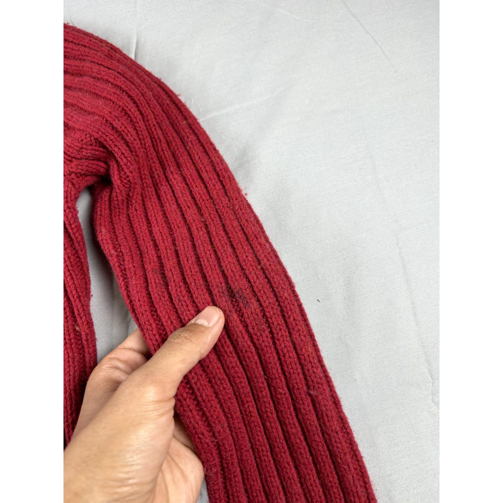 Abercrombie & Fitch VINTAGE Abercrombie & Fitch Sweater Womens XL Hooded Knit Pullover Red Size XL / US 12-14 / IT 48-50 - 7 Thumbnail