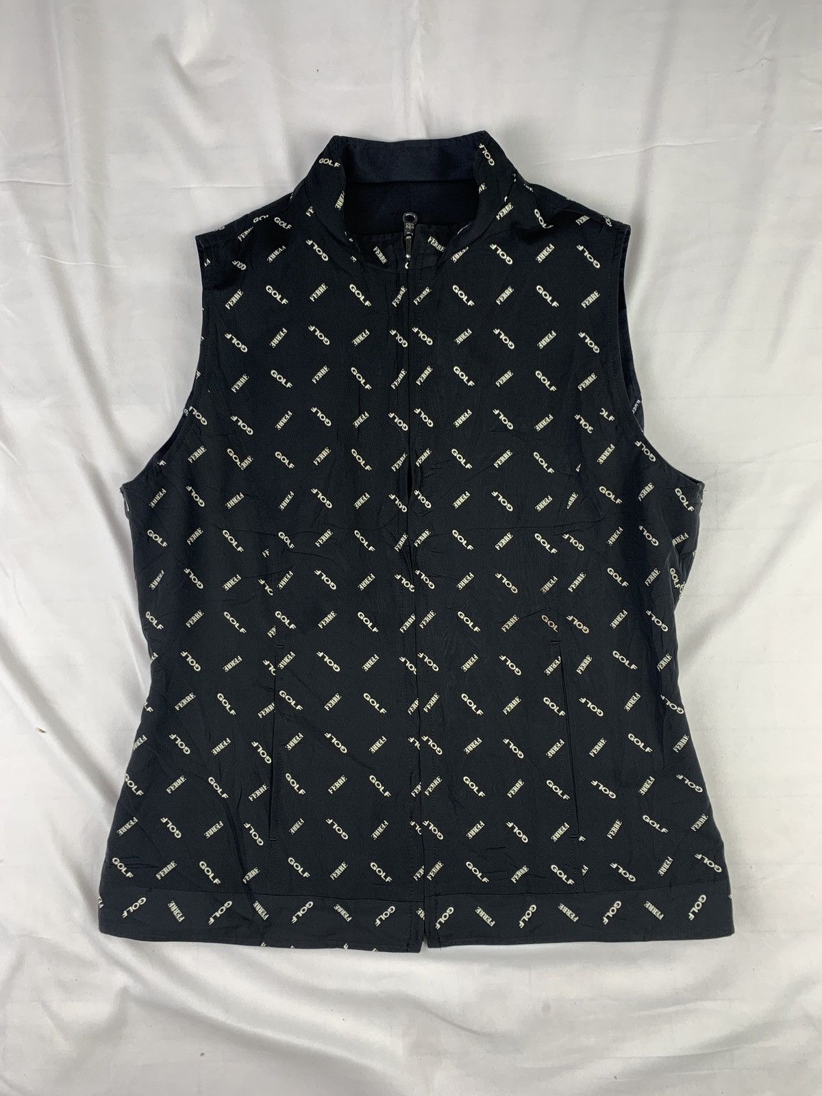 Gianfranco Ferre 2000s Gianfranco Ferre Golf Italy Revesible Monogram Vest Size L / US 10 / IT 46 - 5 Thumbnail
