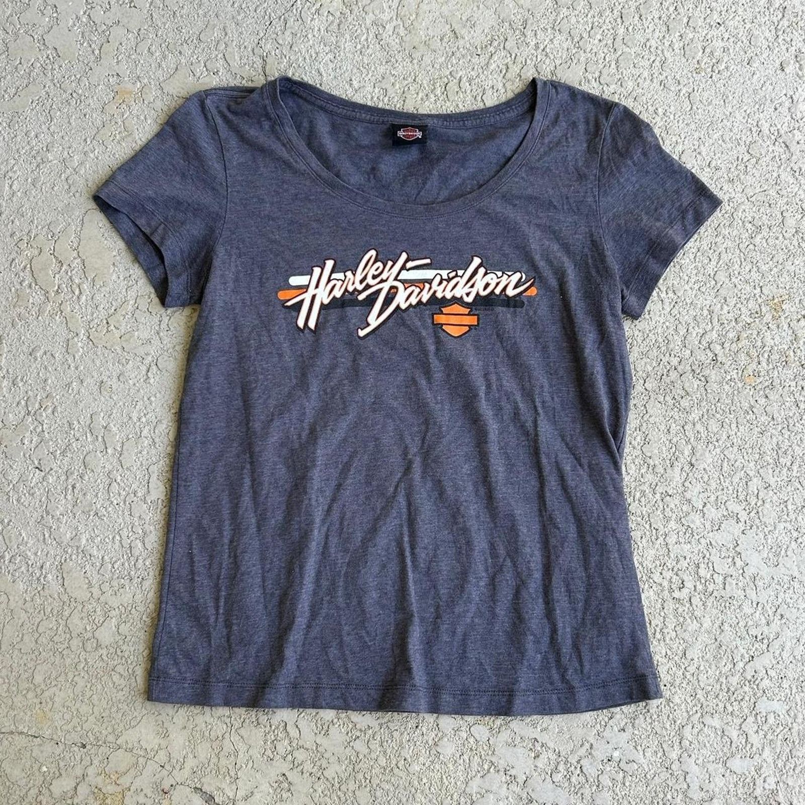 Harley Davidson Vintage Y2K Harley Davidson Short Sleeve Gray Tee. Sz M Size M / US 6-8 / IT 42-44 - 1 Thumbnail