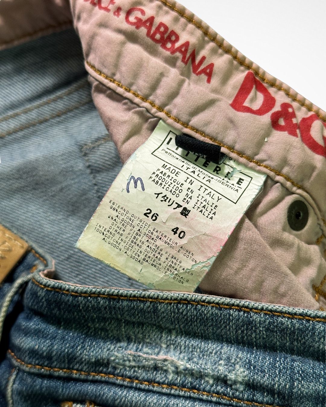 Dolce & Gabbana 90s Stash Pocket Denim Capri Pants Size 28" / US 6 / IT 42 - 10 Thumbnail