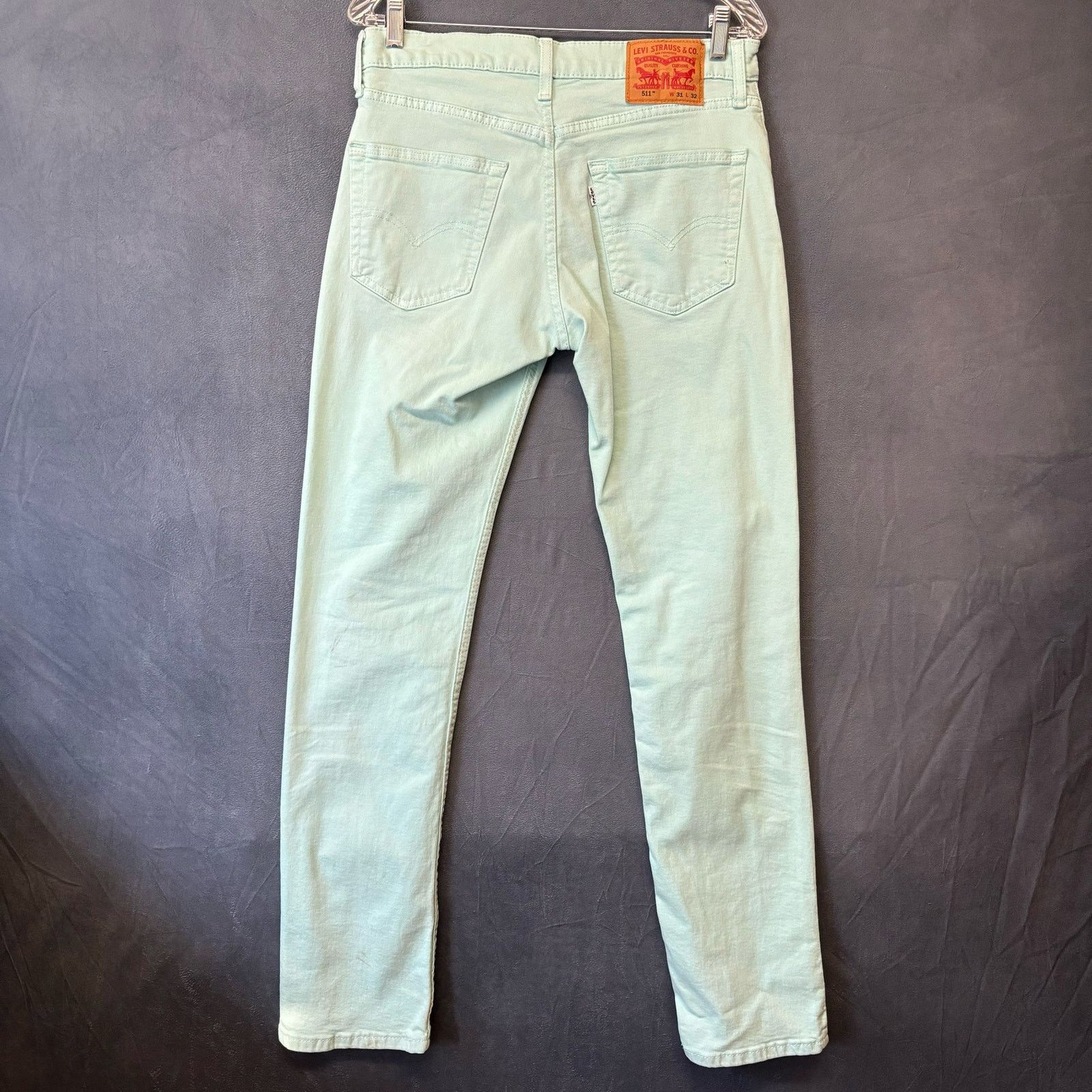 Levi's Levi’s 511 Light Teal Jeans Men’s 31X32 Stretchy Preppy Co Size US 31 - 5 Thumbnail