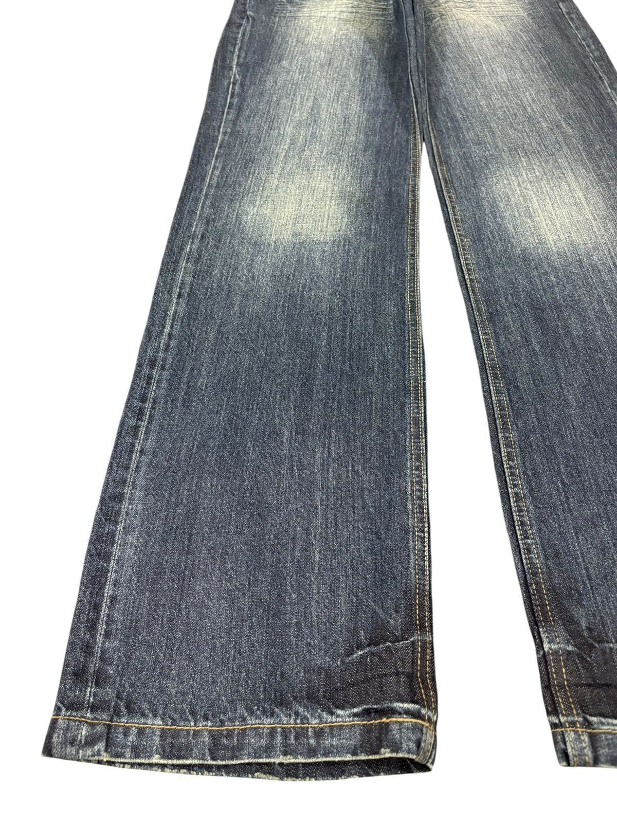 Japanese Brand Vintage Nylaus Faded Wash Multi Pocket Loose Baggy Jeans Size US 31 - 6 Thumbnail