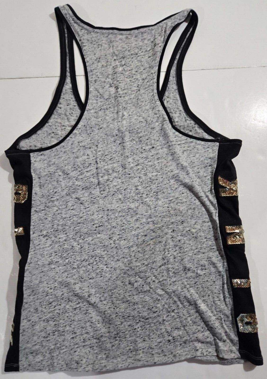 Designer Victoria's Secret Pink Racerback Tank Top with Bling NEW Size L / US 10 / IT 46 - 6 Thumbnail