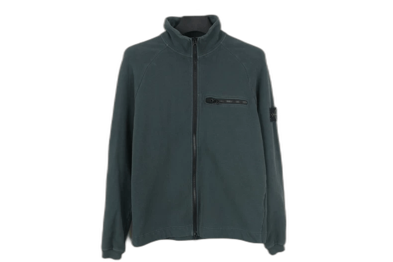 Stone Island Stone Island Green Zip Jacket with Logo Size US M / EU 48-50 / 2 - 1 Thumbnail