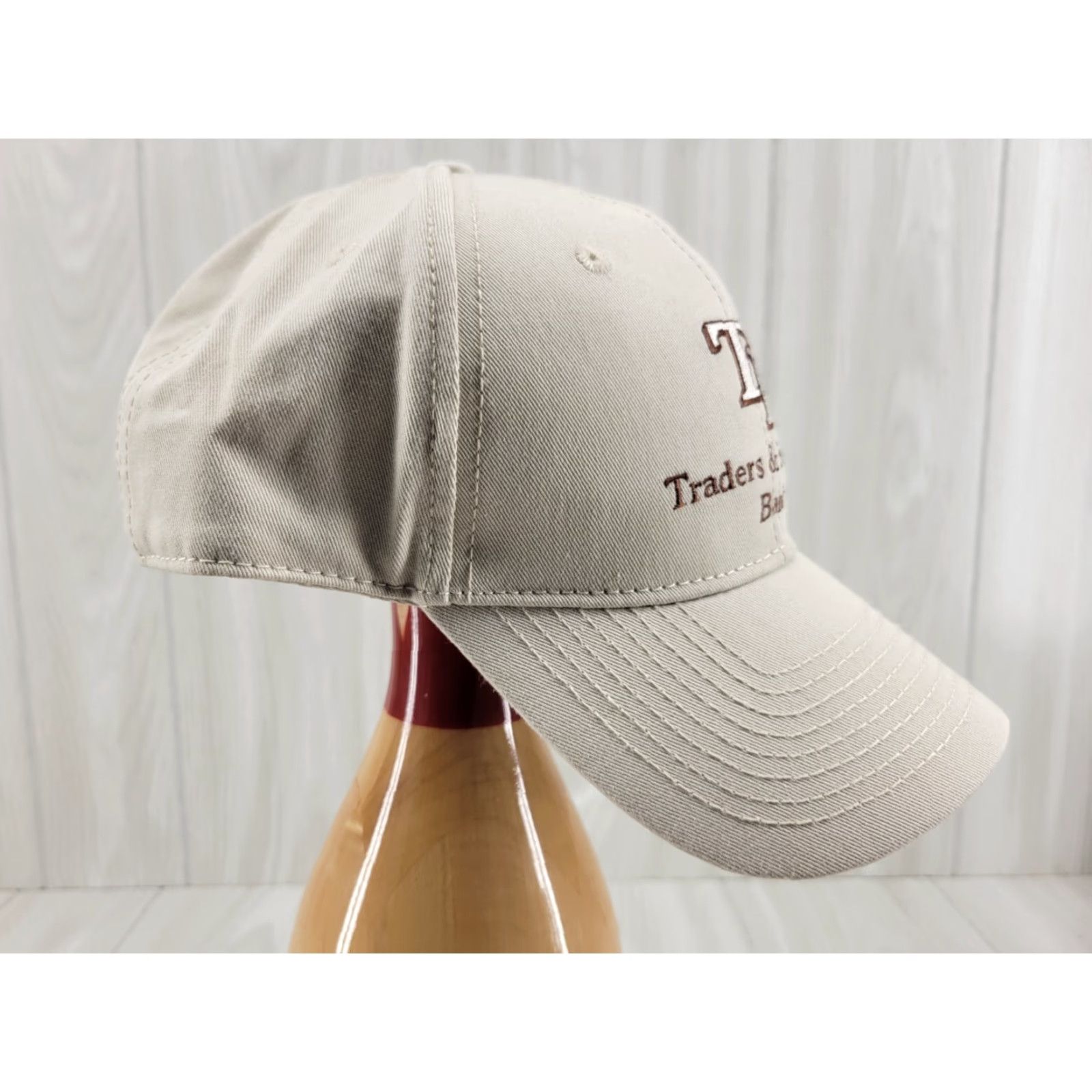 Vintage Traders & Farmers Bank Khaki Hat Men's Adjustable The Game Baseball Cap Accessories Mens Adjustable Khaki Hat Size ONE SIZE - 4 Thumbnail