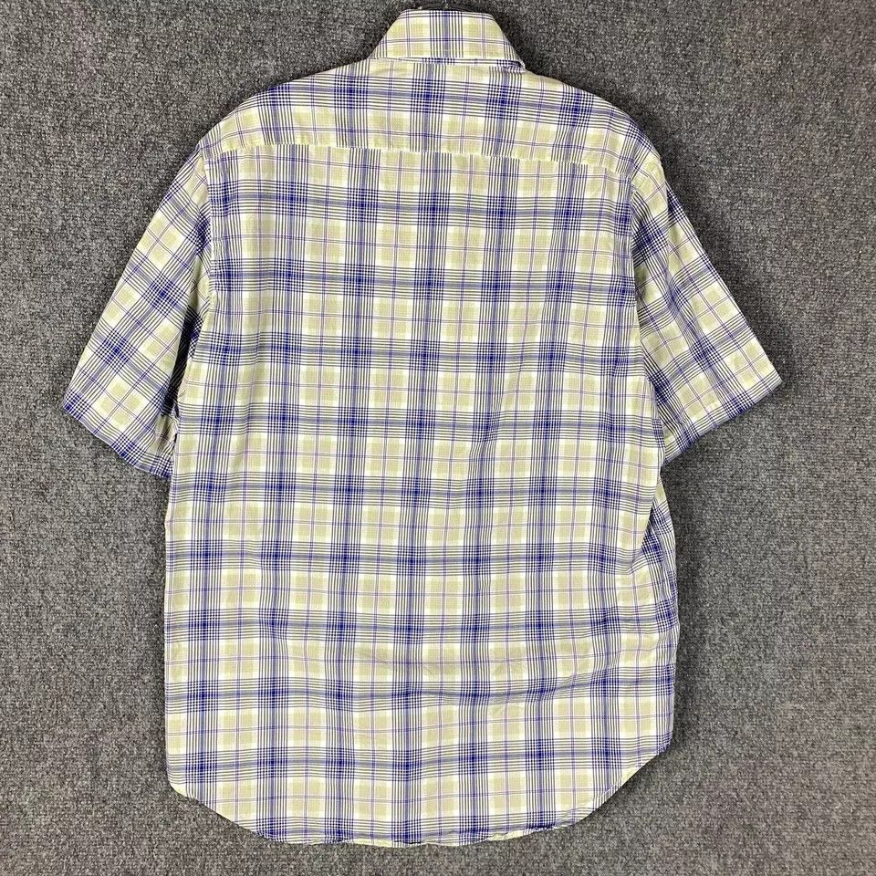 Tailorbyrd Tailorbyrd Button Down Shirt Men Large Short Sleeve Plaid L Size US L / EU 52-54 / 3 - 7 Thumbnail