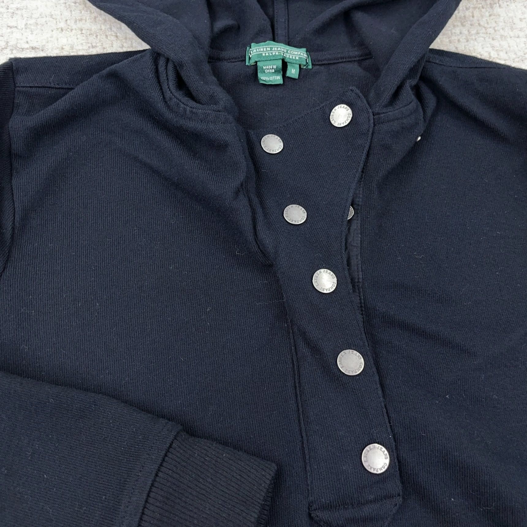Ralph Lauren Lauren Ralph Lauren Black Hoodie Women Medium Pullover Sweatshirt with Embroidered Logo Classic Activewear Size M / US 6-8 / IT 42-44 - 3 Thumbnail