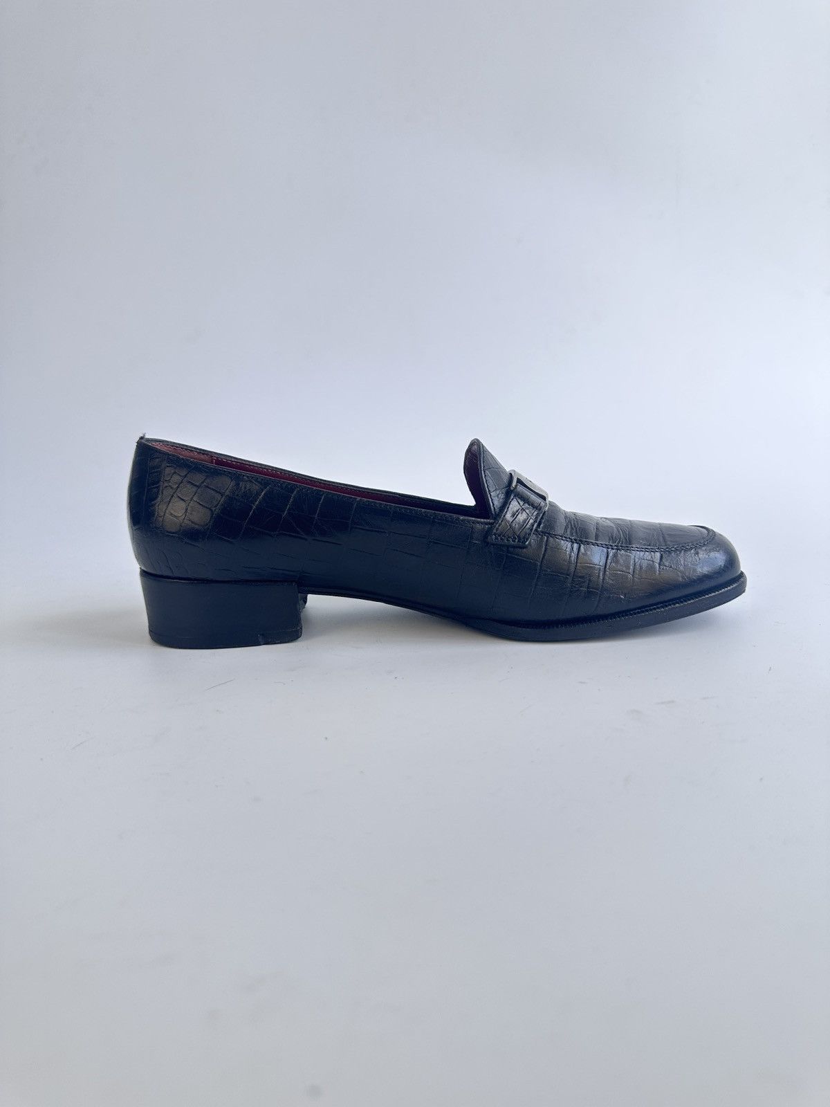 Salvatore Ferragamo Salvatore Ferragamo Sport Croc-Embossed Leather Loafers Size US 6 / IT 36 - 13 Thumbnail