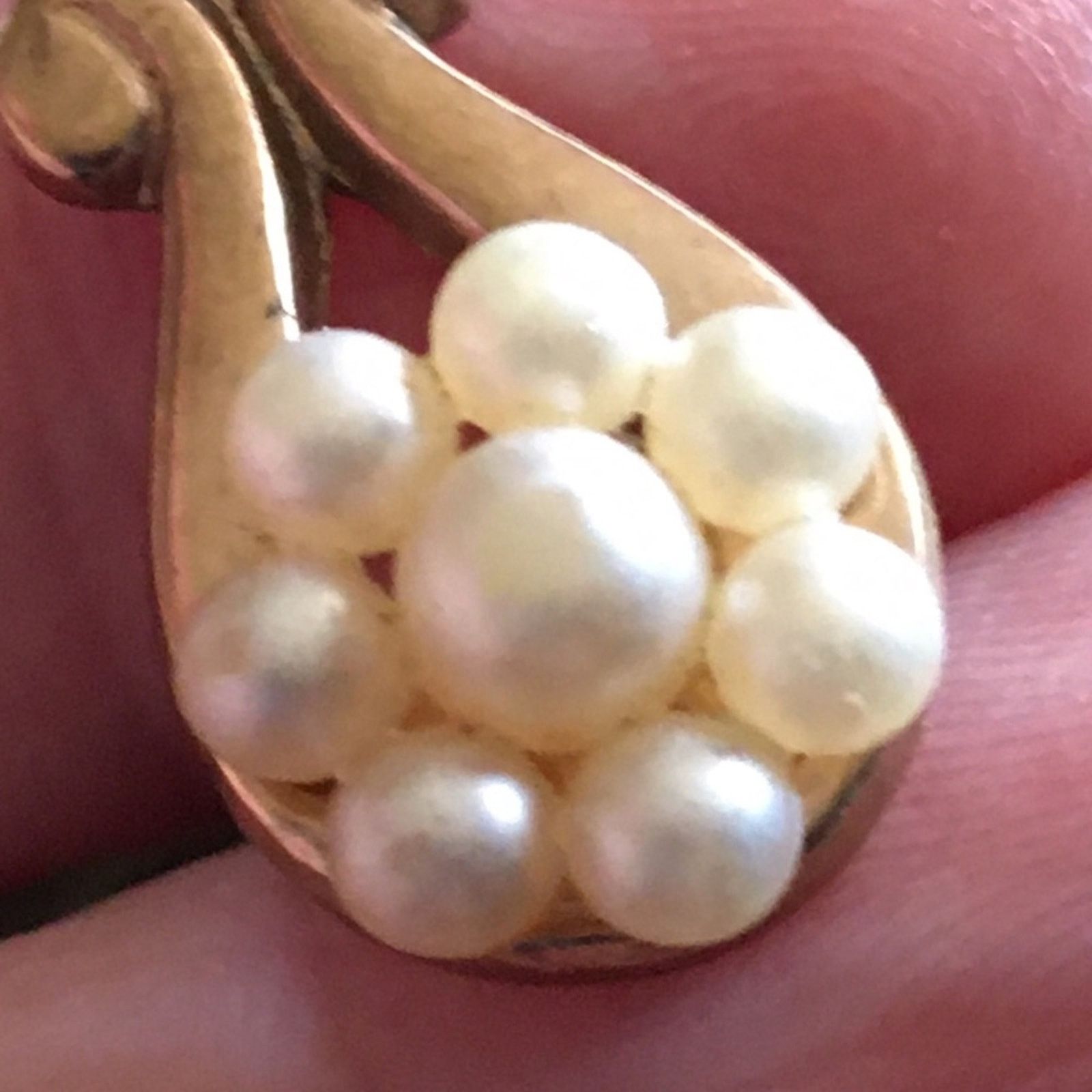 Vintage Vintage 50s gold tone pearl accent earrings Size ONE SIZE - 5 Thumbnail