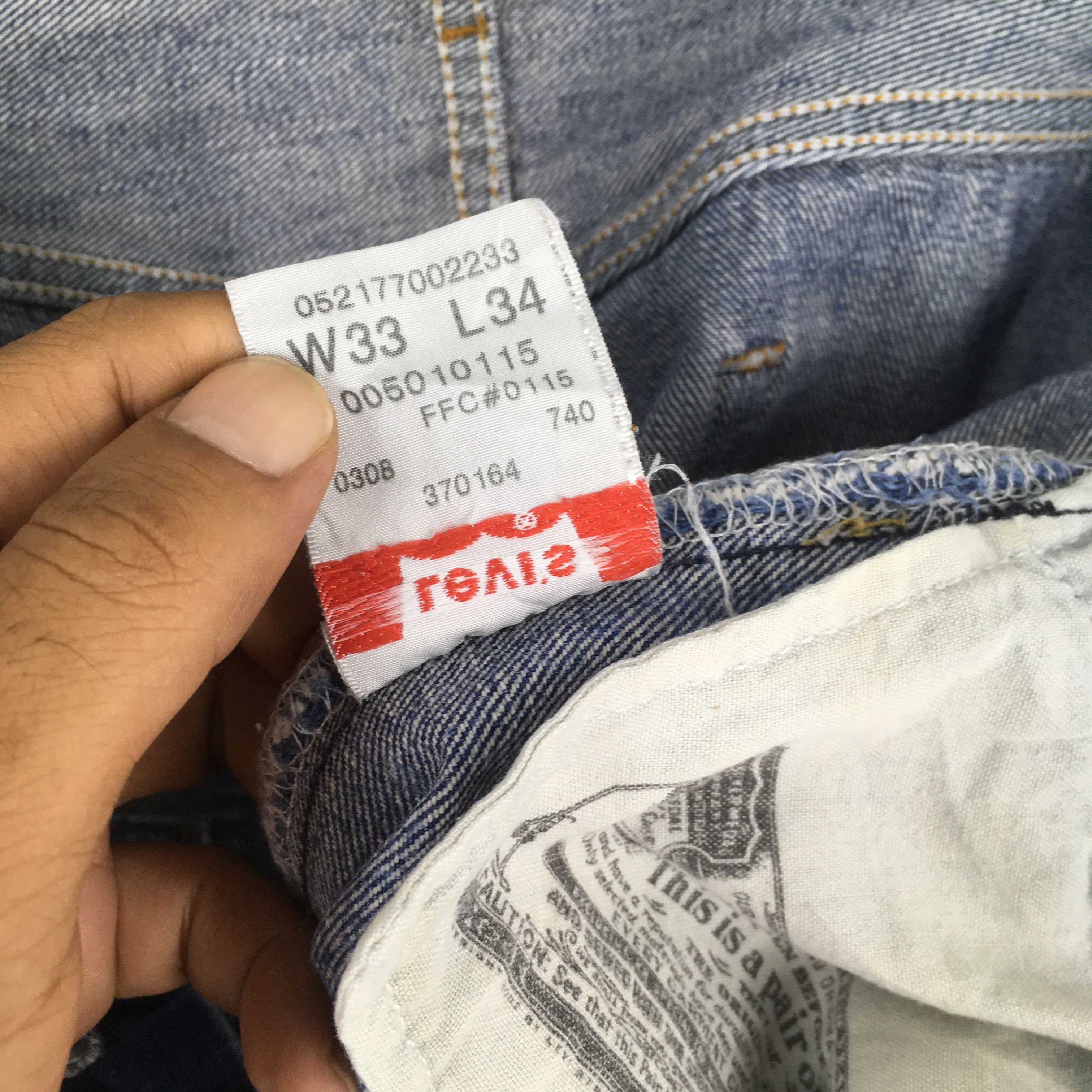 Levi's Size 30x32 Vintage 90s Levi's 501 Faded Blue Jeans S1390 Size US 30 / EU 46 - 14 Thumbnail