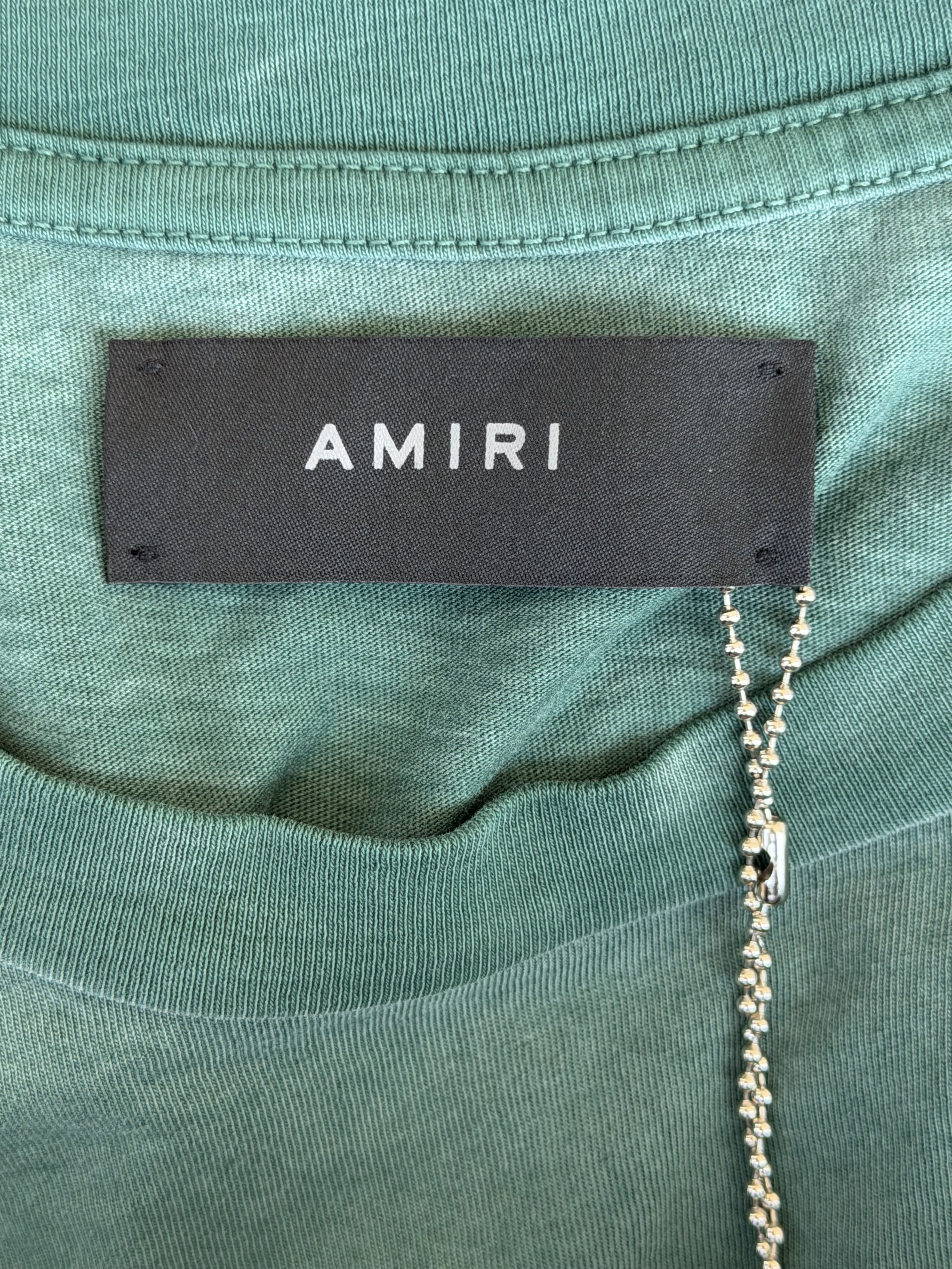 Amiri Amiri Green & White Collegiate Logo T-Shirt Size US XL / EU 56 / 4 - 3 Thumbnail