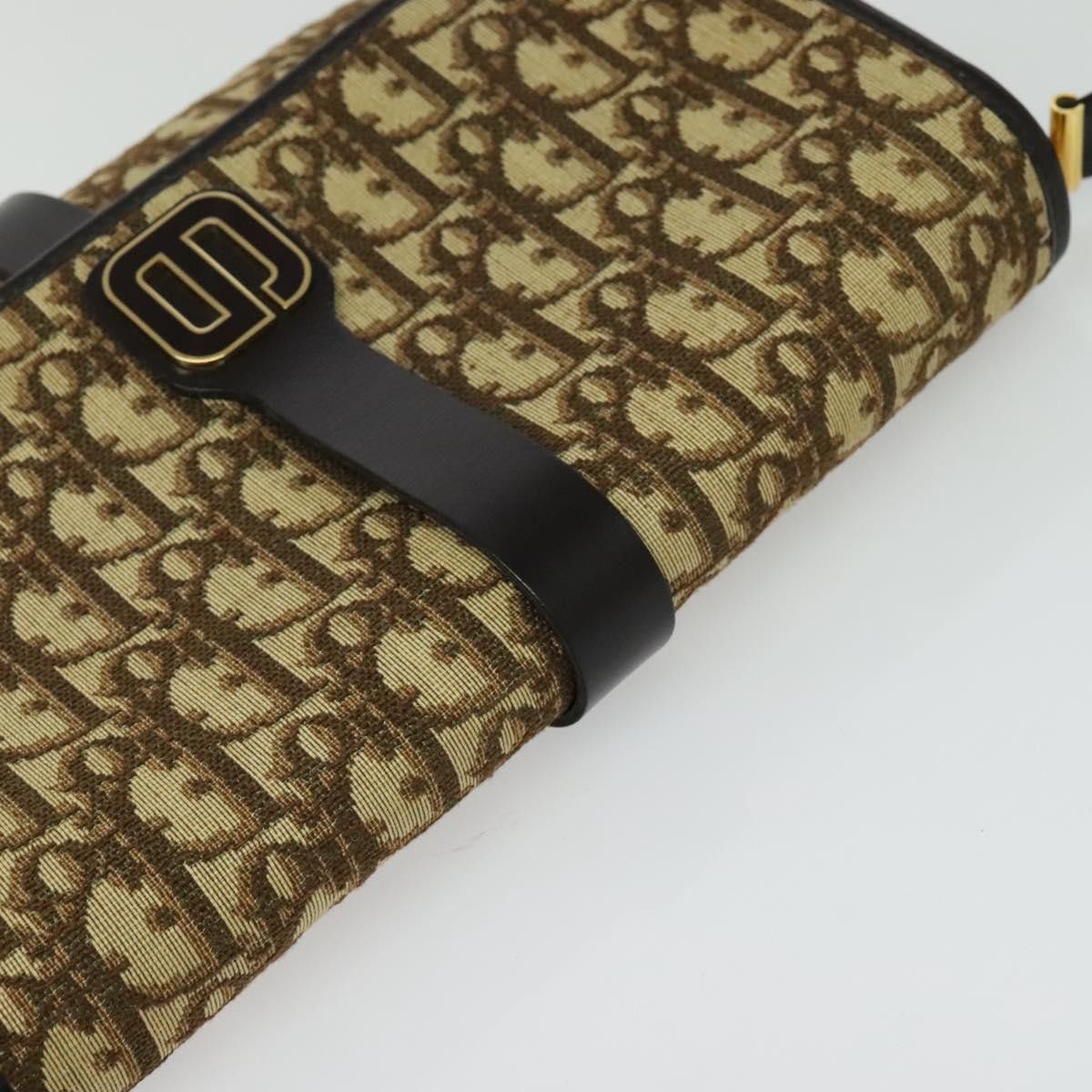 Dior DIOR Trotter Canvas Shoulder Bag Brown Gold Size ONE SIZE - 6 Thumbnail