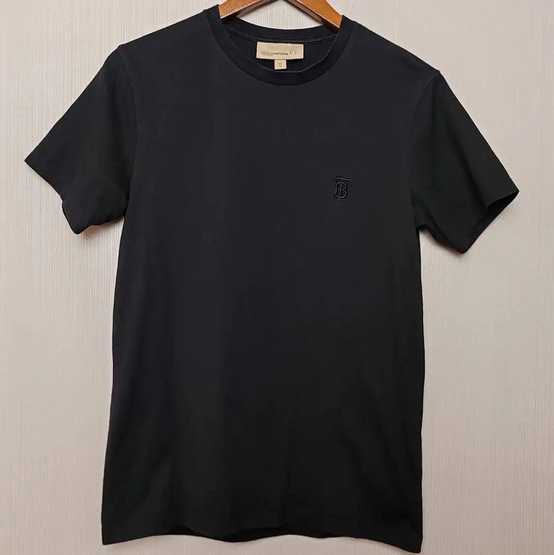 Burberry Burberry Men's Black Cotton T-Shirt Size US XS / EU 42 / 0 - 1 Thumbnail