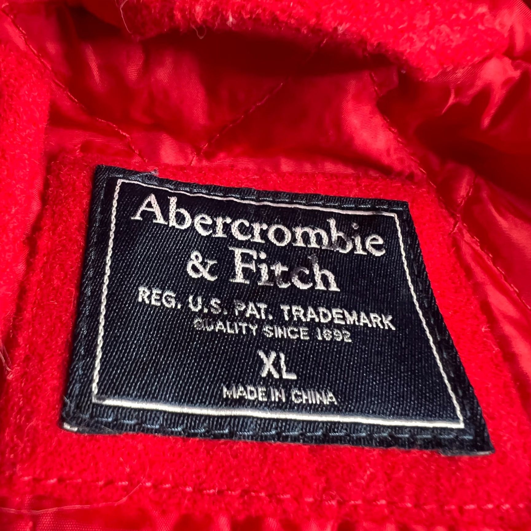 Abercrombie & Fitch VINTAGE Abercrombie & Fitch Red Wool Duffle Coat Hood Womens XL Winter Jacket Size XL / US 12-14 / IT 48-50 - 3 Thumbnail