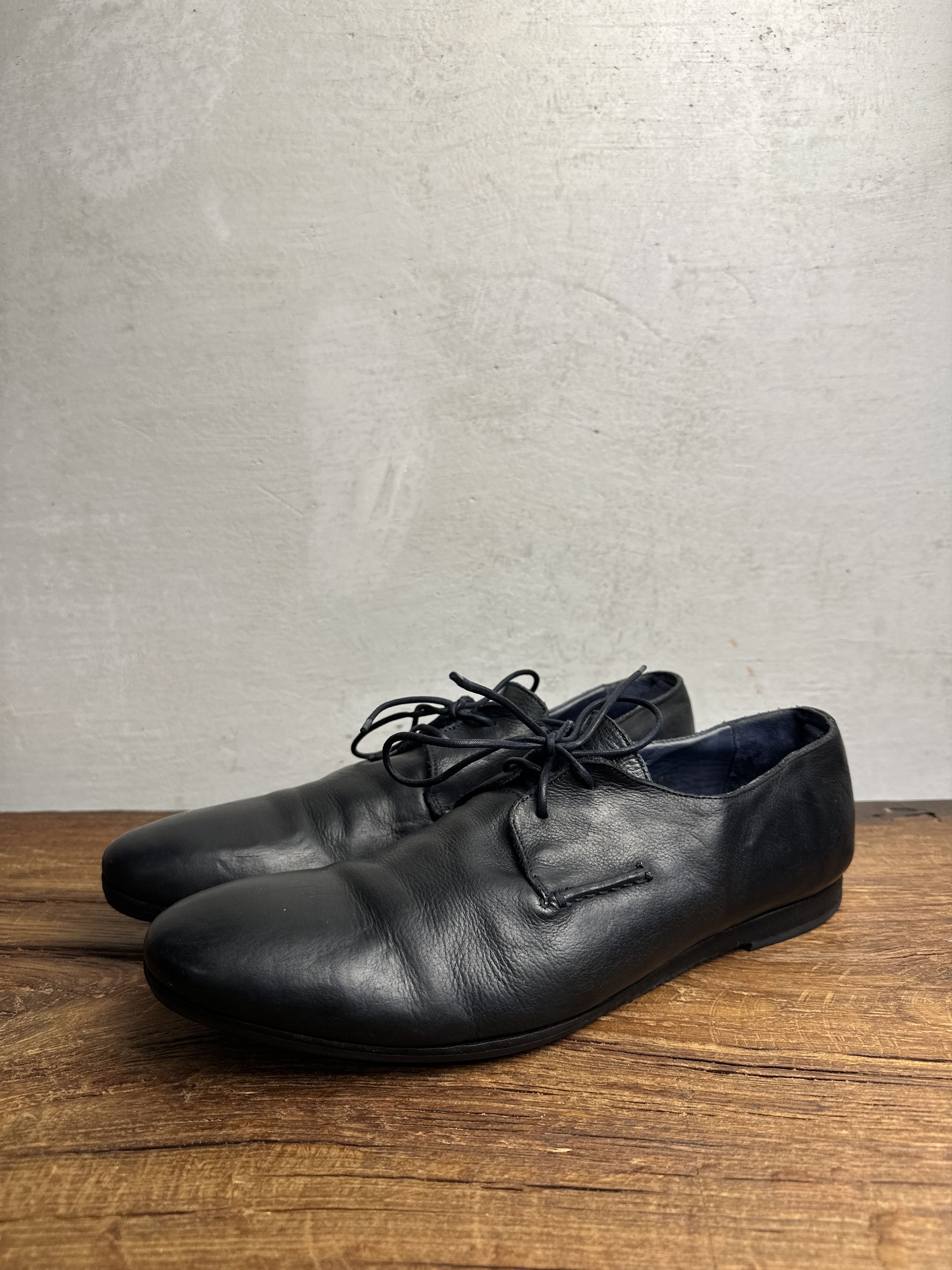 Alexander McQueen Alexander Mcqueen Black Leather Derby Shoes Size US 11 / EU 44 - 1 Thumbnail