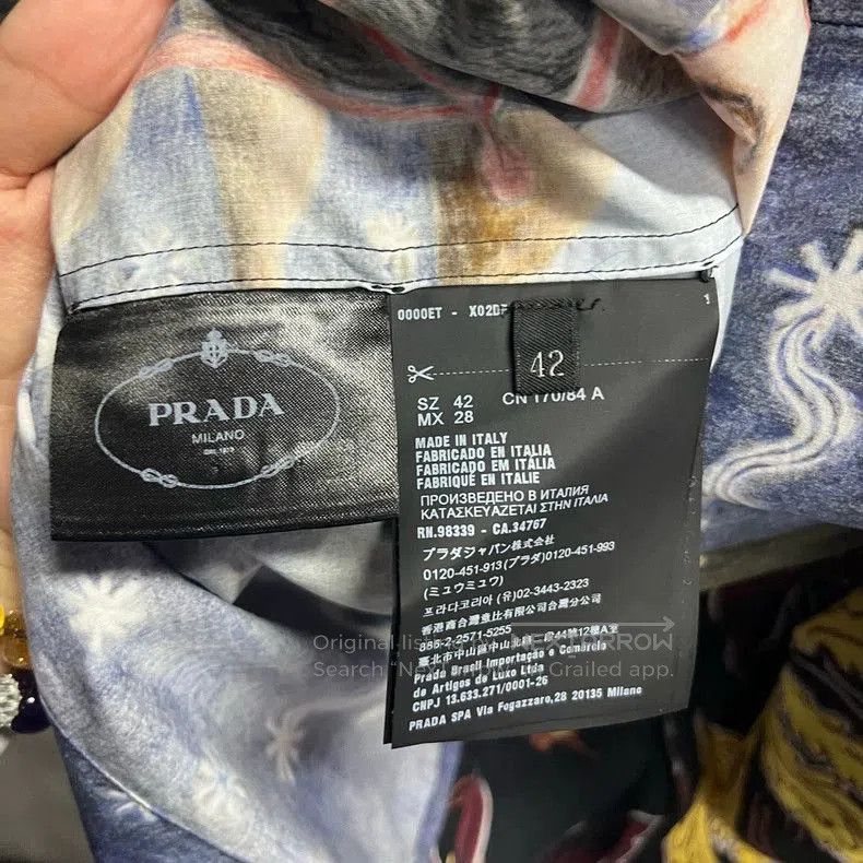 Prada Prada Multicolor Printed Short Sleeve Shirt. Size US M / EU 48-50 / 2 - 4 Thumbnail