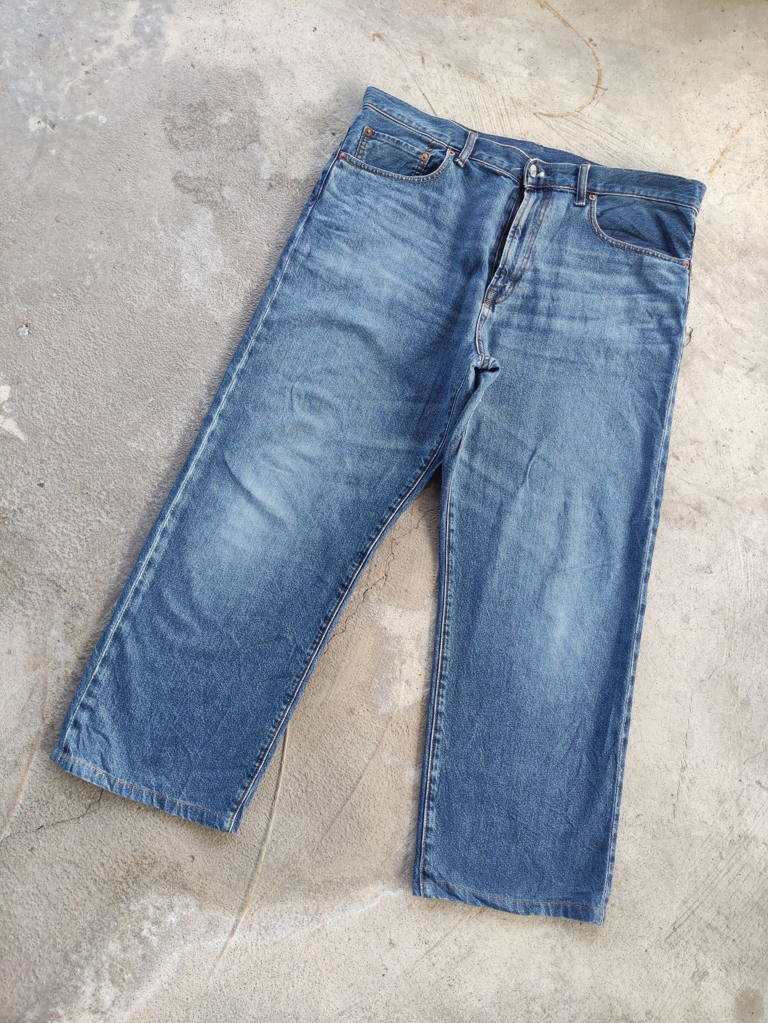 GU Vintage GU Baggy Jean Faded Denim Pants Size US 40 / EU 56 - 2 Thumbnail