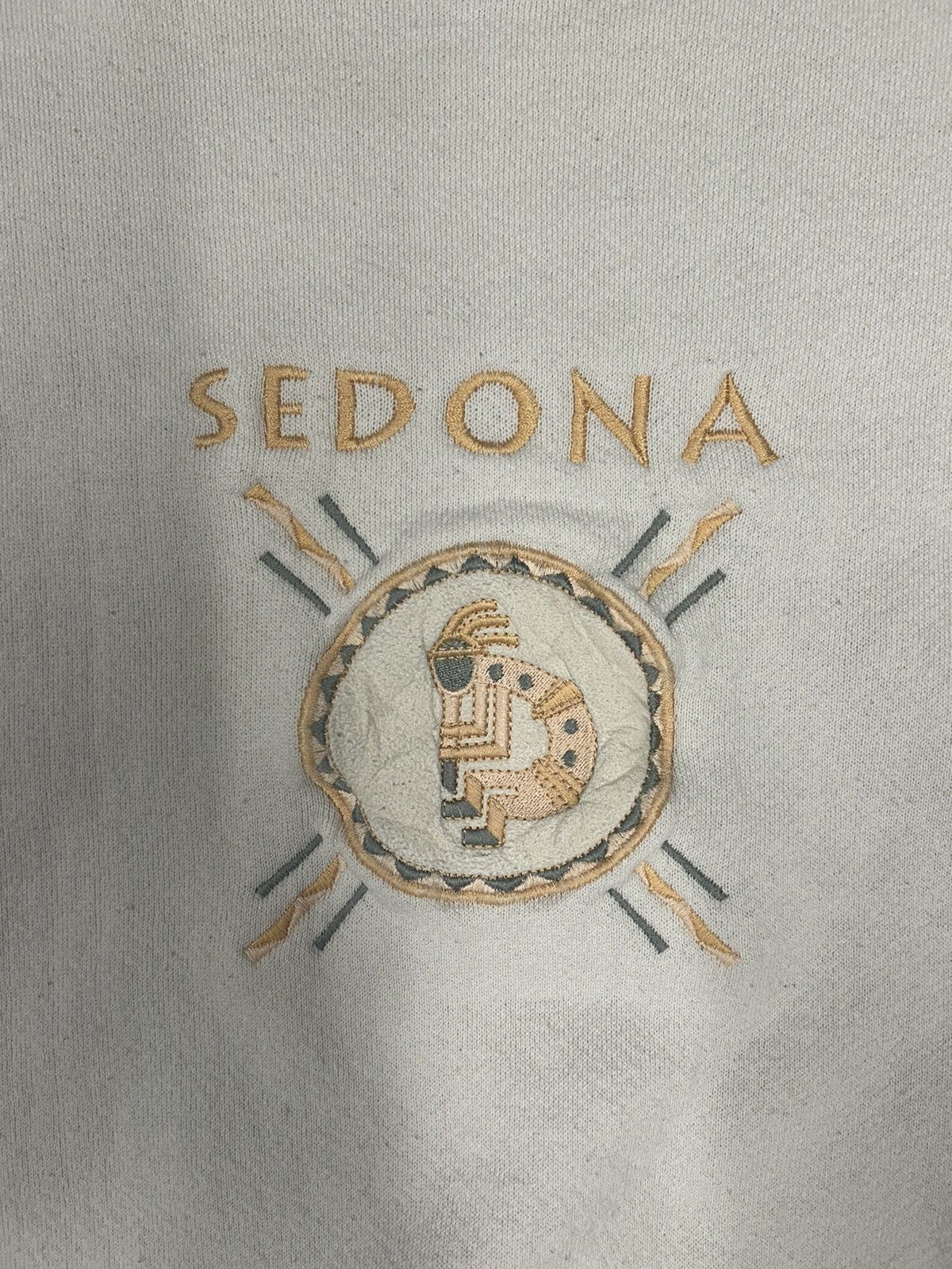 Vintage Crazy Vintage 90s White Sedona Graphic Pullover Crewneck Size US XL / EU 56 / 4 - 2 Thumbnail
