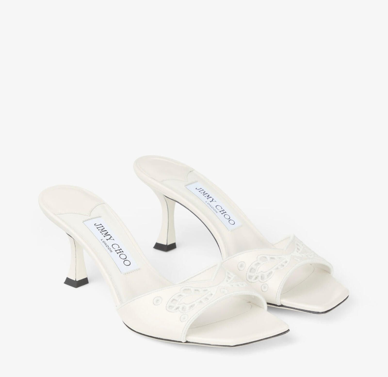 Jimmy Choo Jimmy Choo Skye Leather Sandals Size US 7.5 / IT 37.5 - 2 Thumbnail