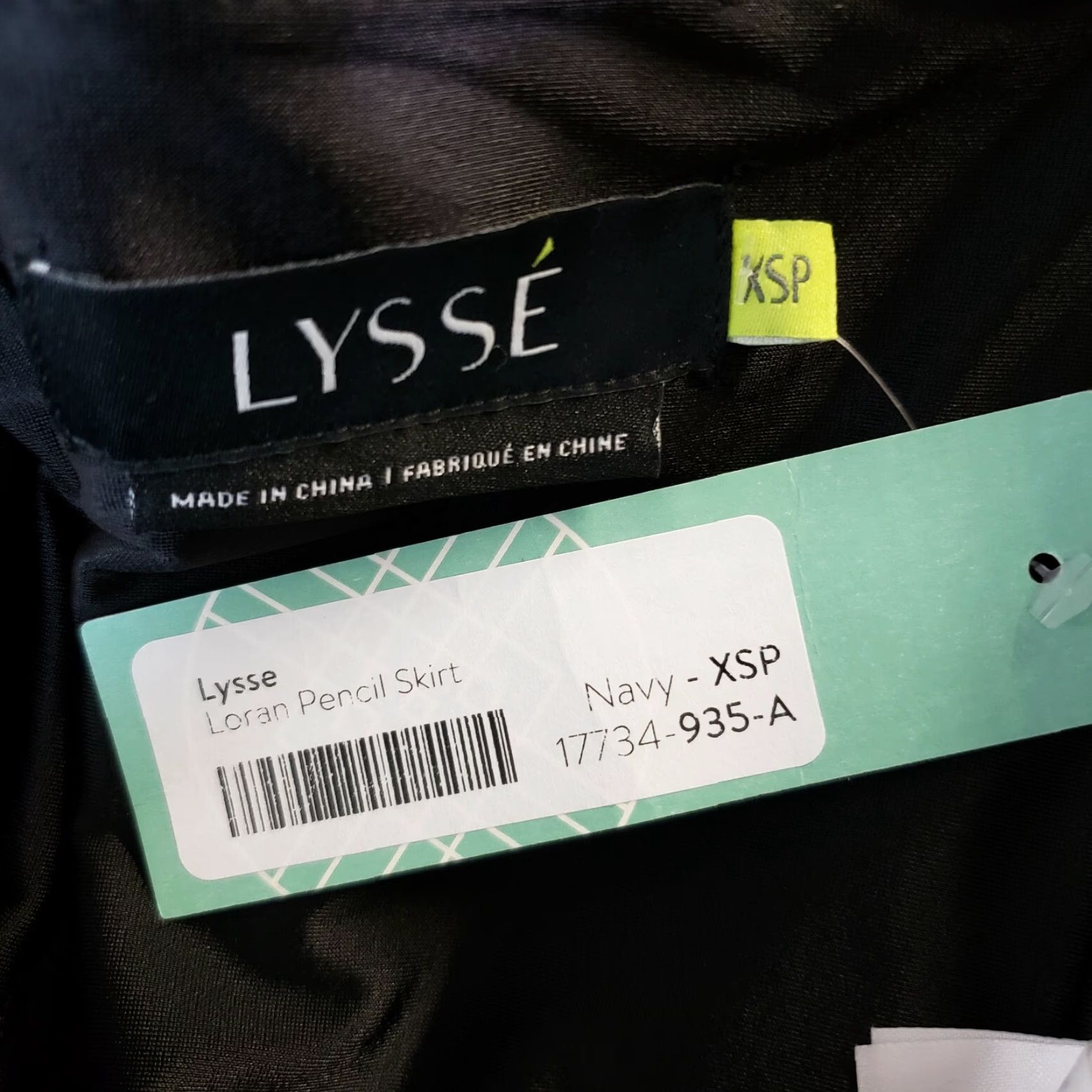 Vintage Lysse Stitch Fix Womens Loran Pencil Skirt Sz XSP Navy Blue Pull On Viscose Size 26" / US 2 / IT 38 - 3 Thumbnail