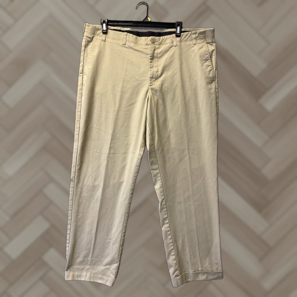 Lands' End Lands' End Men's Chino Pants 44x34 Tan Classic Fit No Iron Wrinkle Resistant Workwear Size US 44 / EU 60 - 1 Thumbnail