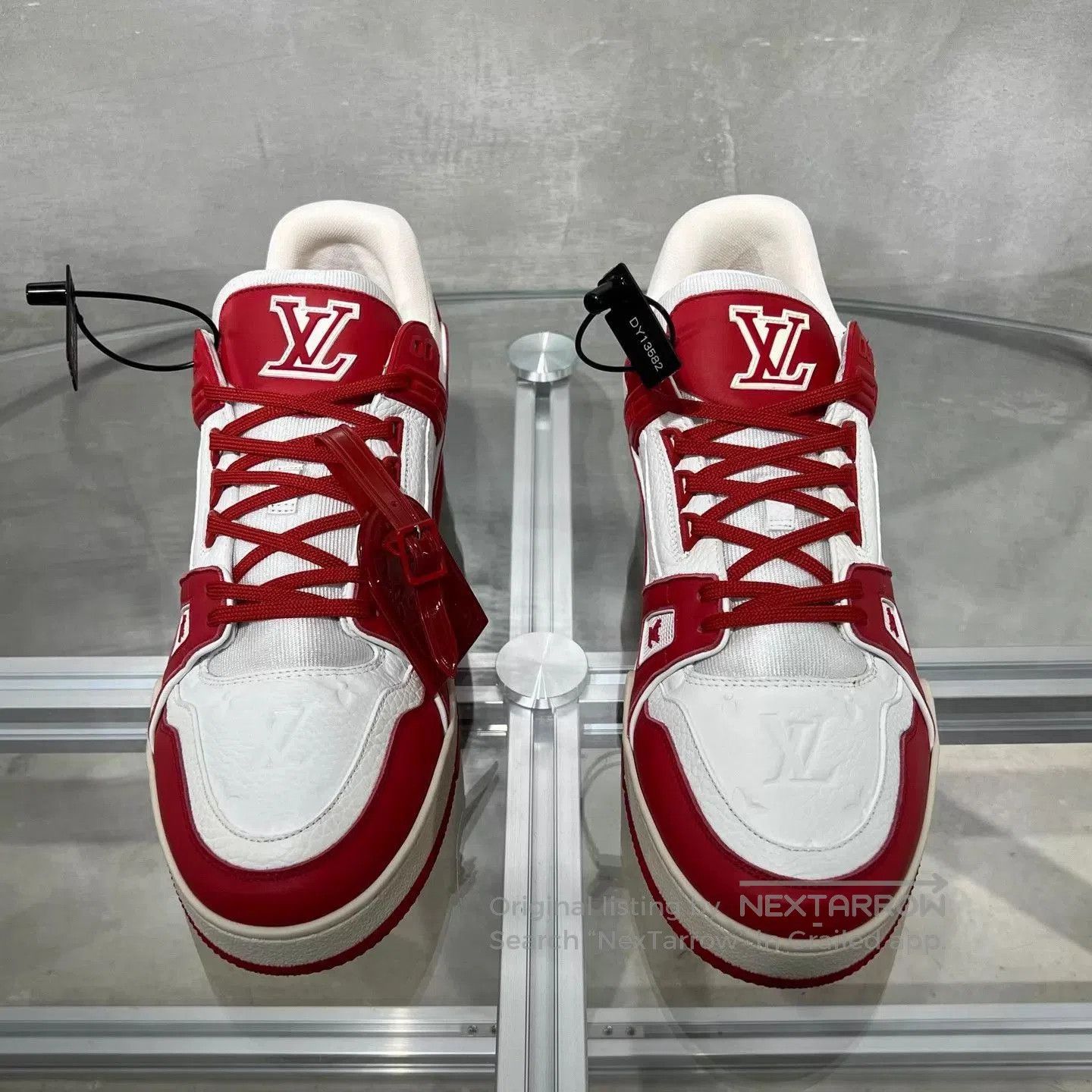 Louis Vuitton Red High-Top Sneakers Size 12. Size US 12 / EU 45 - 1 Thumbnail