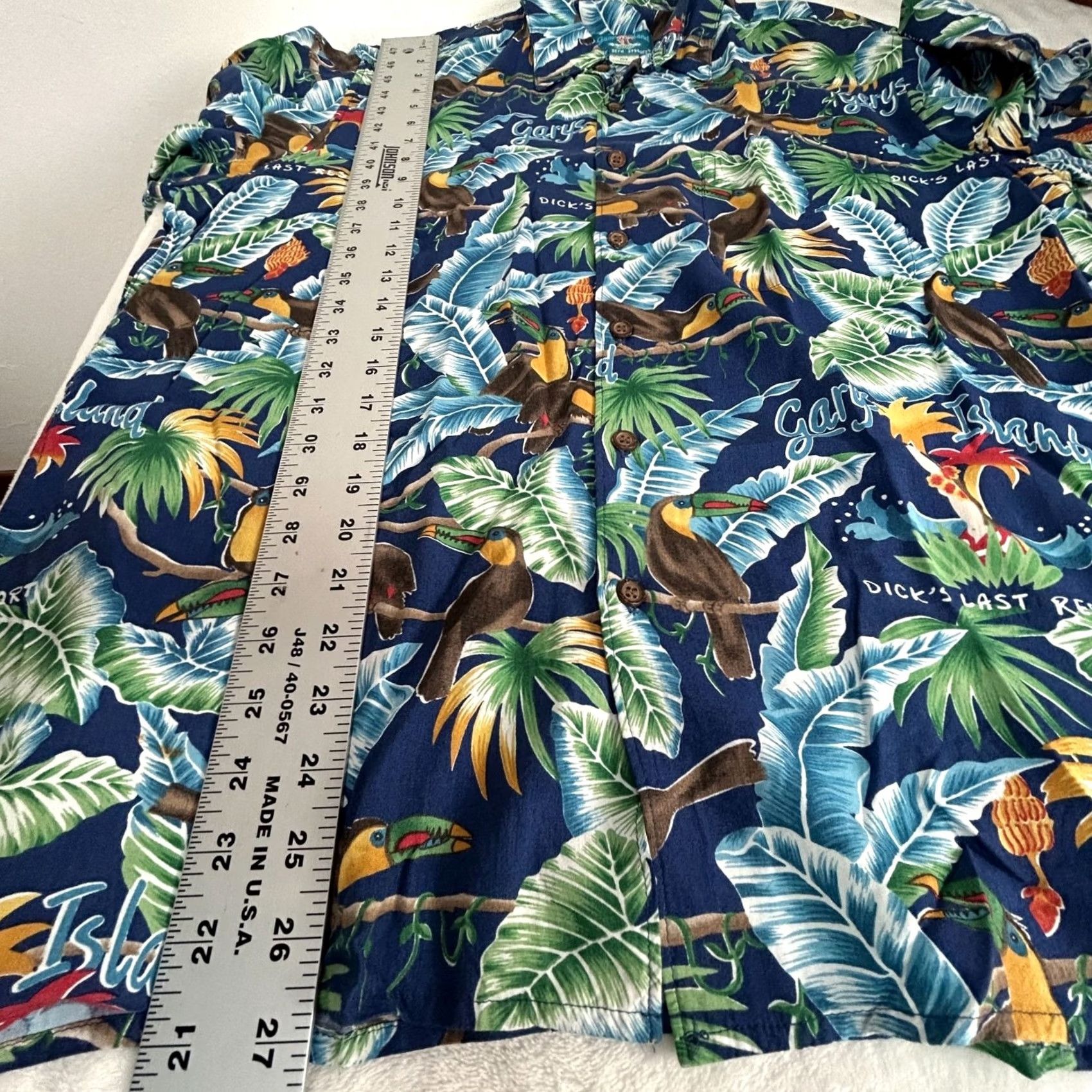 Reyn Spooner VINTAGE Reyn Spooner Garys Island Hawaiian Shirt Medium Tropical Print Button-Up Size US M / EU 48-50 / 2 - 7 Thumbnail