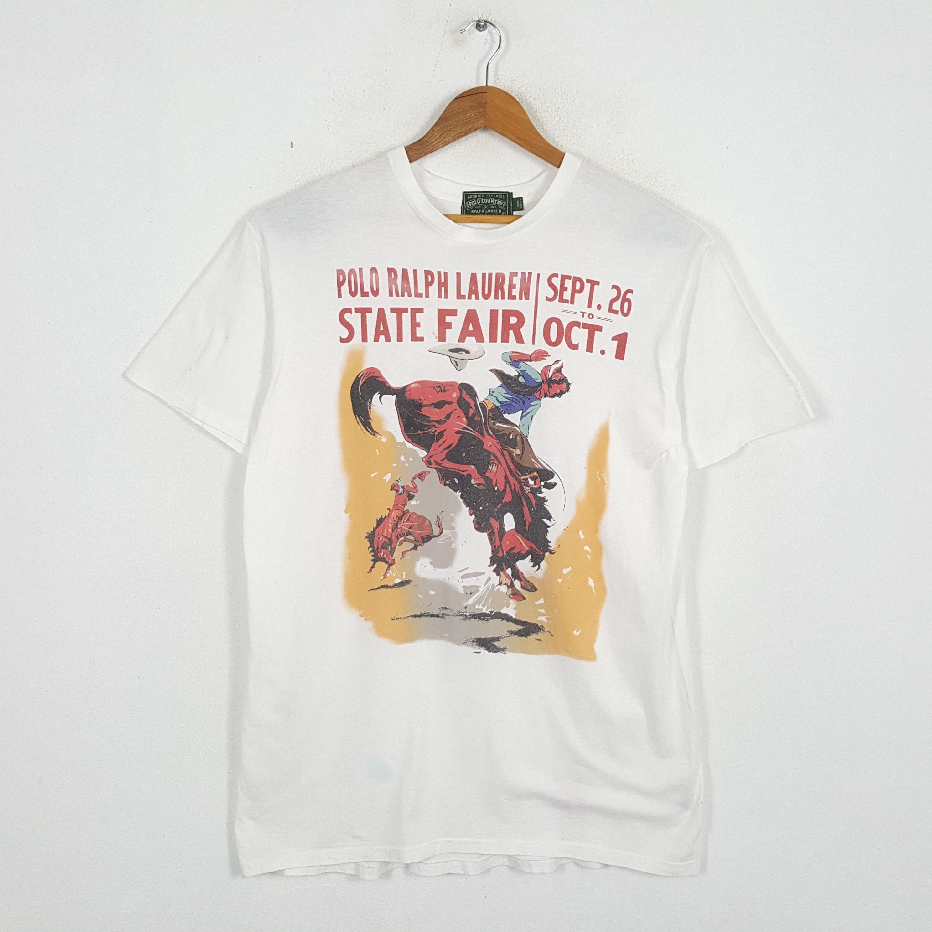 Polo Ralph Lauren × Vintage Vintage POLO RALPH LAUREN American Rare Cowboy Style T-Shirt Size US L / EU 52-54 / 3 - 1 Thumbnail