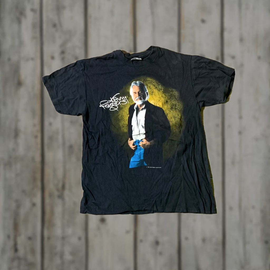 Hanes VINTAGE Hanes Kenny Rogers Country Music Graphic Tee Small Black 80s Mens Size US S / EU 44-46 / 1 - 1 Thumbnail