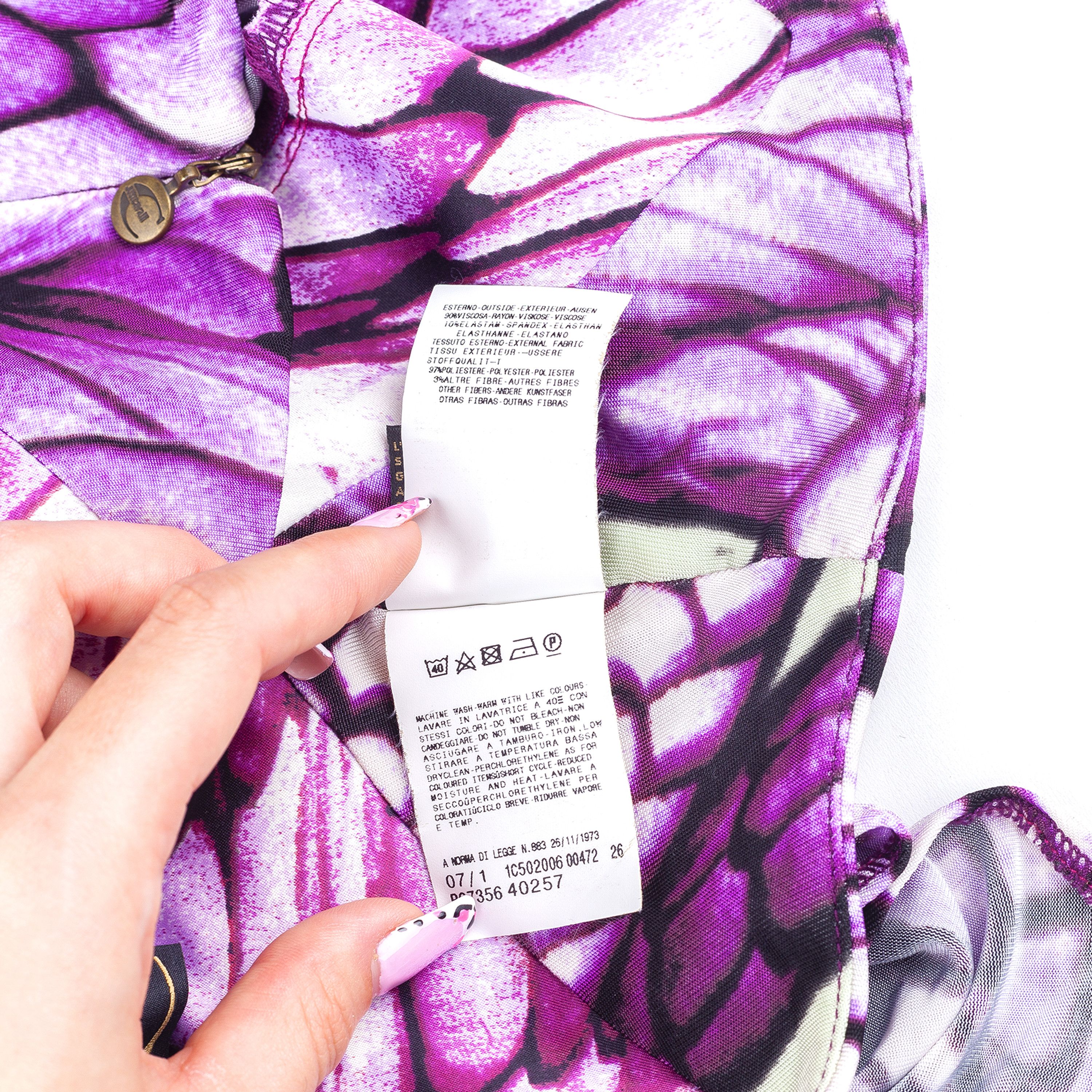 Just Cavalli Just Cavalli Vintage Purple Top and Skirt Set (XS-M) Size 27" / US 4 / IT 40 - 4 Thumbnail