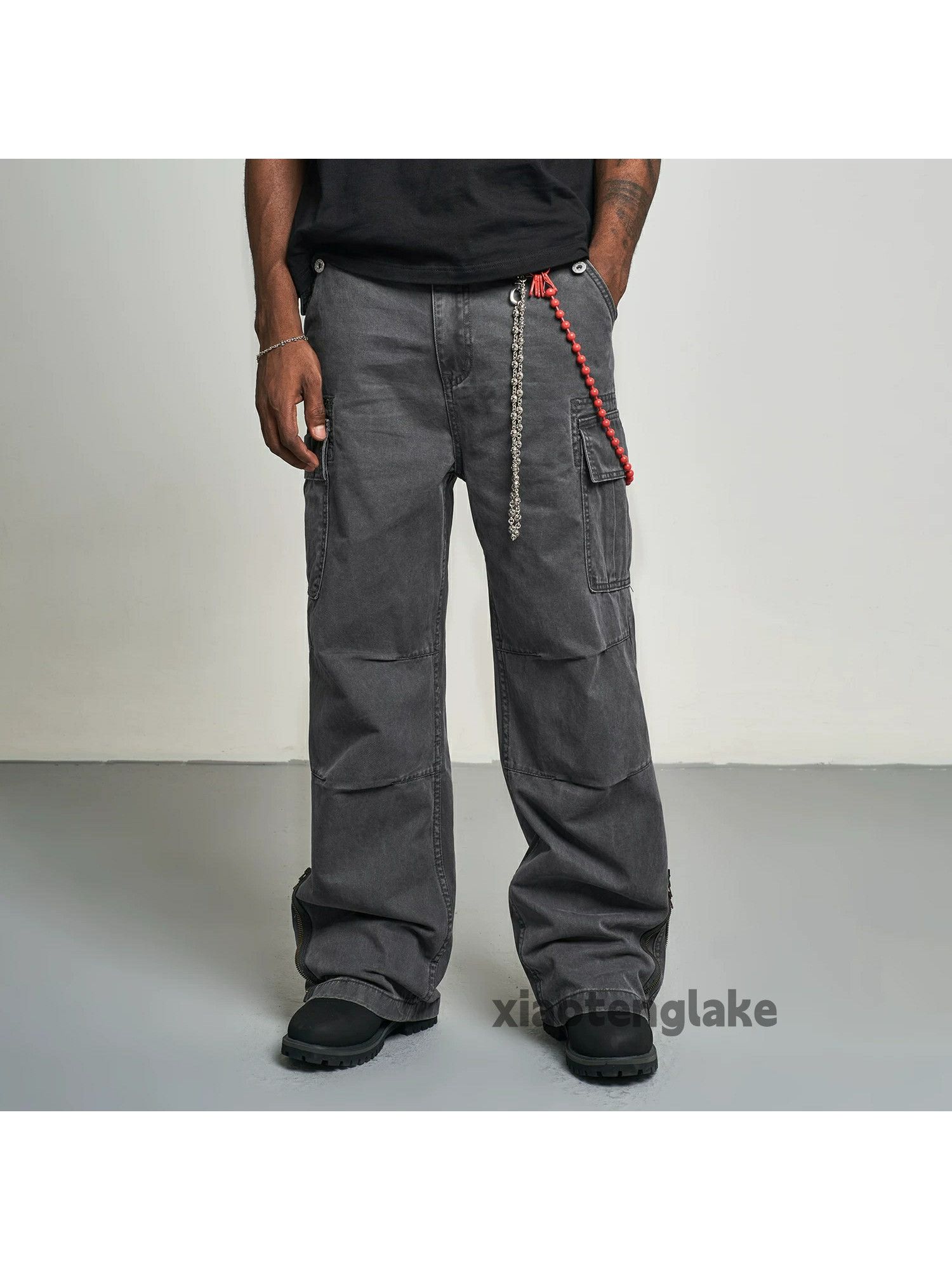 Designer × Japanese Brand × Vintage washed faded utility loose baggy military cargo pants Size US 32 / EU 48 - 5 Thumbnail