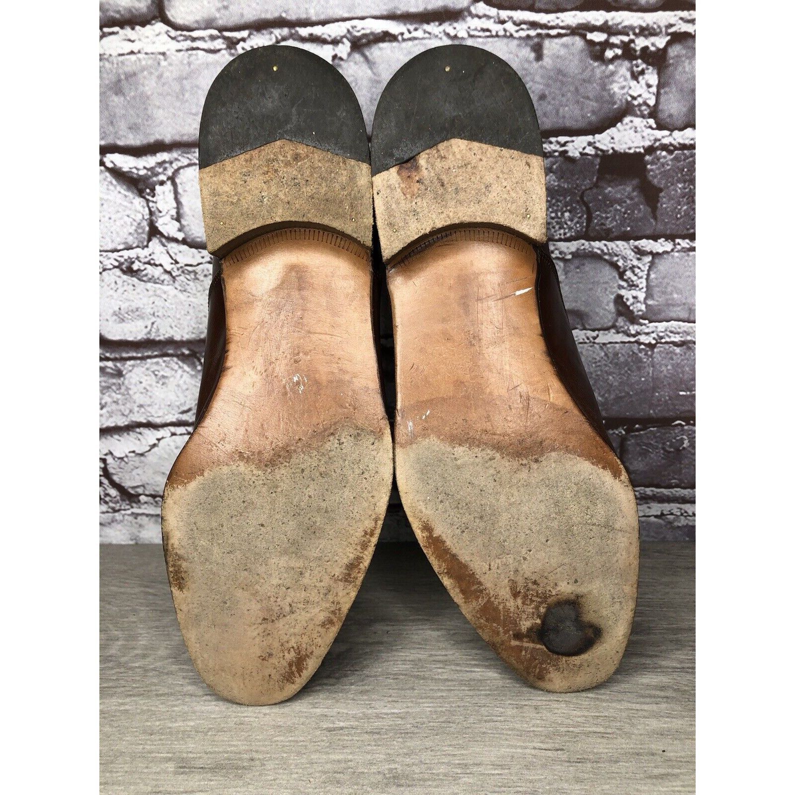 Other Ennesi Gold VTG Brown Leather Derby Lace Up Dress Shoes Men Size US 9.5 / EU 42-43 - 10 Thumbnail