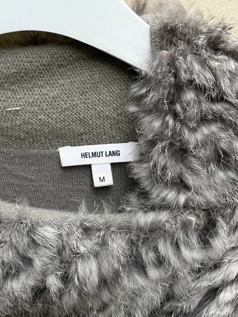 Helmut Lang HELMUT LANG Silver grey rabbit fur overcoat Size M / US 6-8 / IT 42-44 - 8 Thumbnail