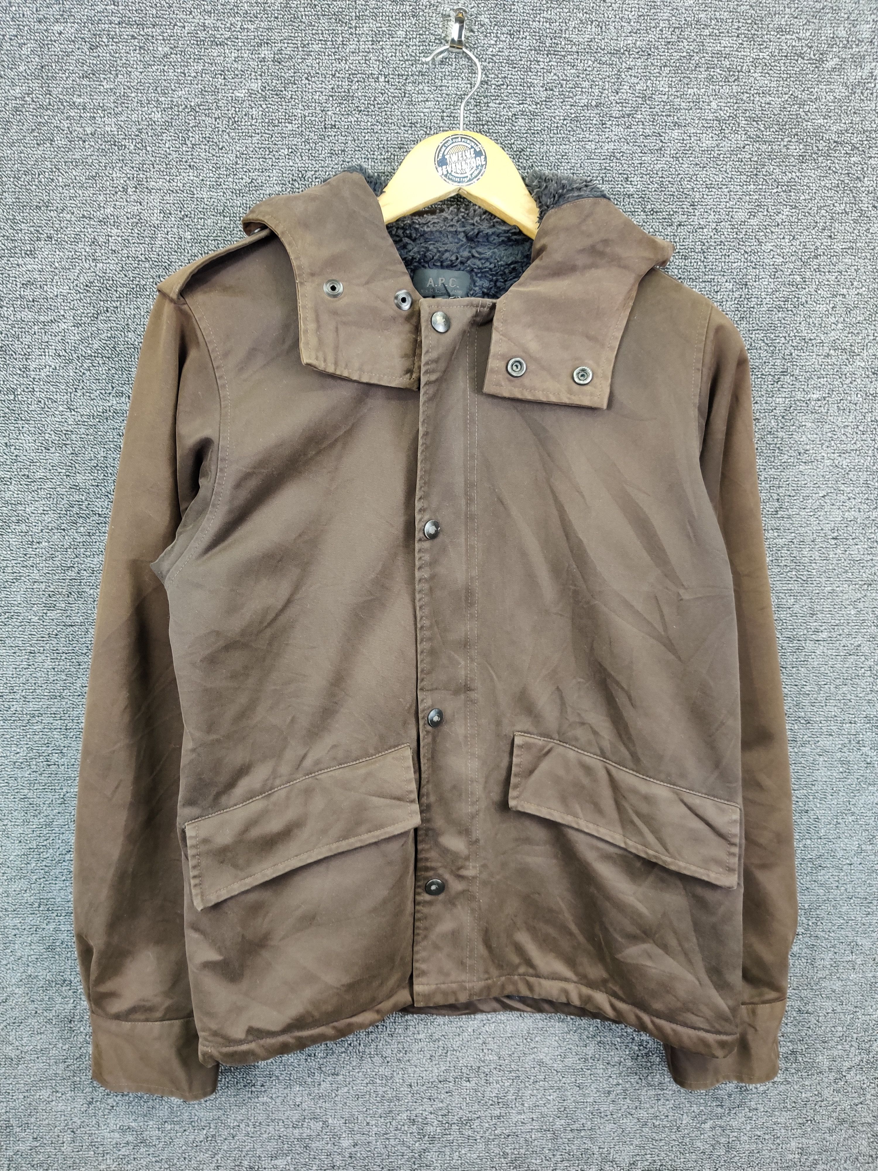 A.P.C. Vintage A.P.C Sherpa Hoodie Coat Jacket Size US S / EU 44-46 / 1 - 1 Thumbnail