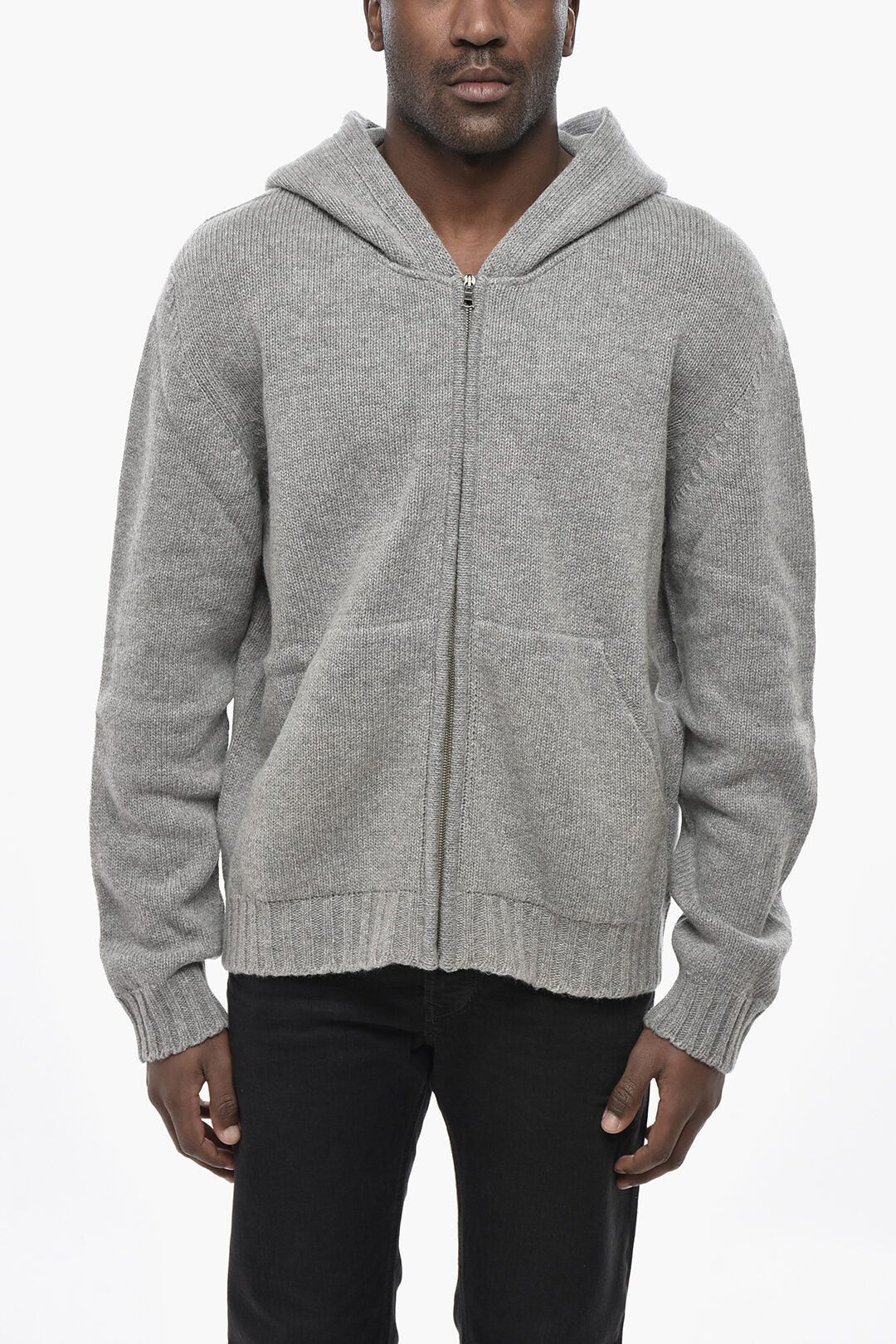 Palm Angels og1mm0326 Hoodie CURVED LOGO With Front Zip in Grey Size US L / EU 52-54 / 3 - 1 Thumbnail