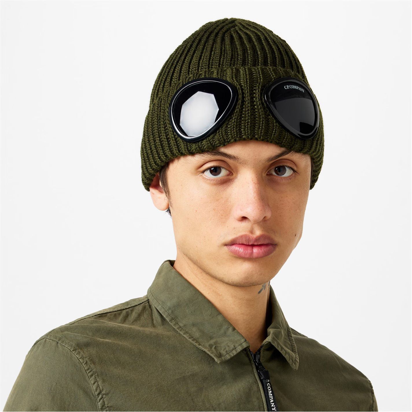 C.P. Company o1g2r1mq0426 Size: OS / Goggle Beanie Hat / Cap in Ivy Green Size ONE SIZE - 2 Thumbnail