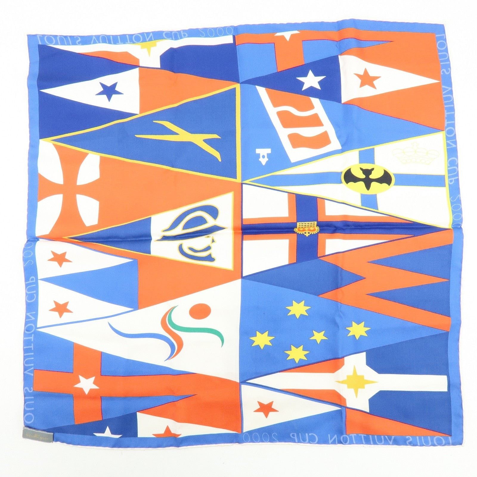 Louis Vuitton Louis Vuitton LV Cup 2000 Flag Print Silk Scarf Multicolor Size ONE SIZE - 2 Thumbnail