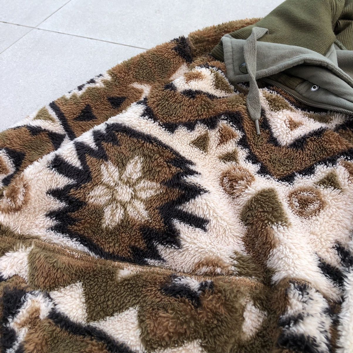Issey Miyake Mercibeaucoup Reversible Fleece Navajo Long Coat Jacket Size US L / EU 52-54 / 3 - 20 Thumbnail