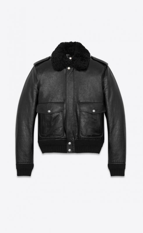 Saint Laurent Paris o1bcso1str1124 Bomber Jacket in Black Size S / US 4 / IT 40 - 1 Preview