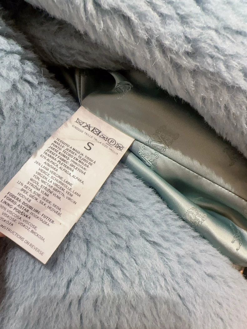 Max Mara Max Mara Blue Teddy Vest Coat Size S / US 4 / IT 40 - 7 Thumbnail
