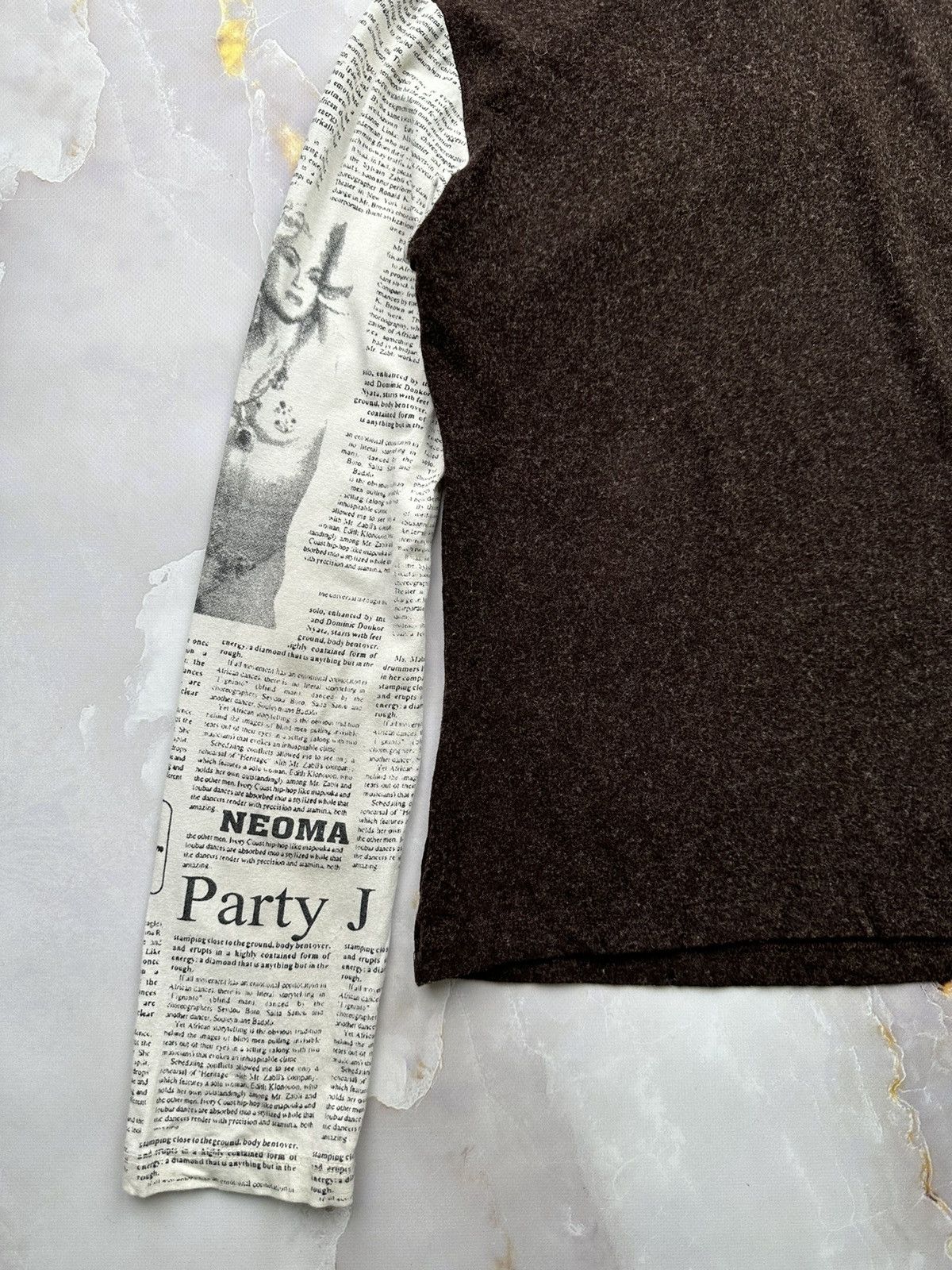 Japanese Brand Vintage Long Sleeve Newspaper Print Size S / US 4 / IT 40 - 10 Thumbnail