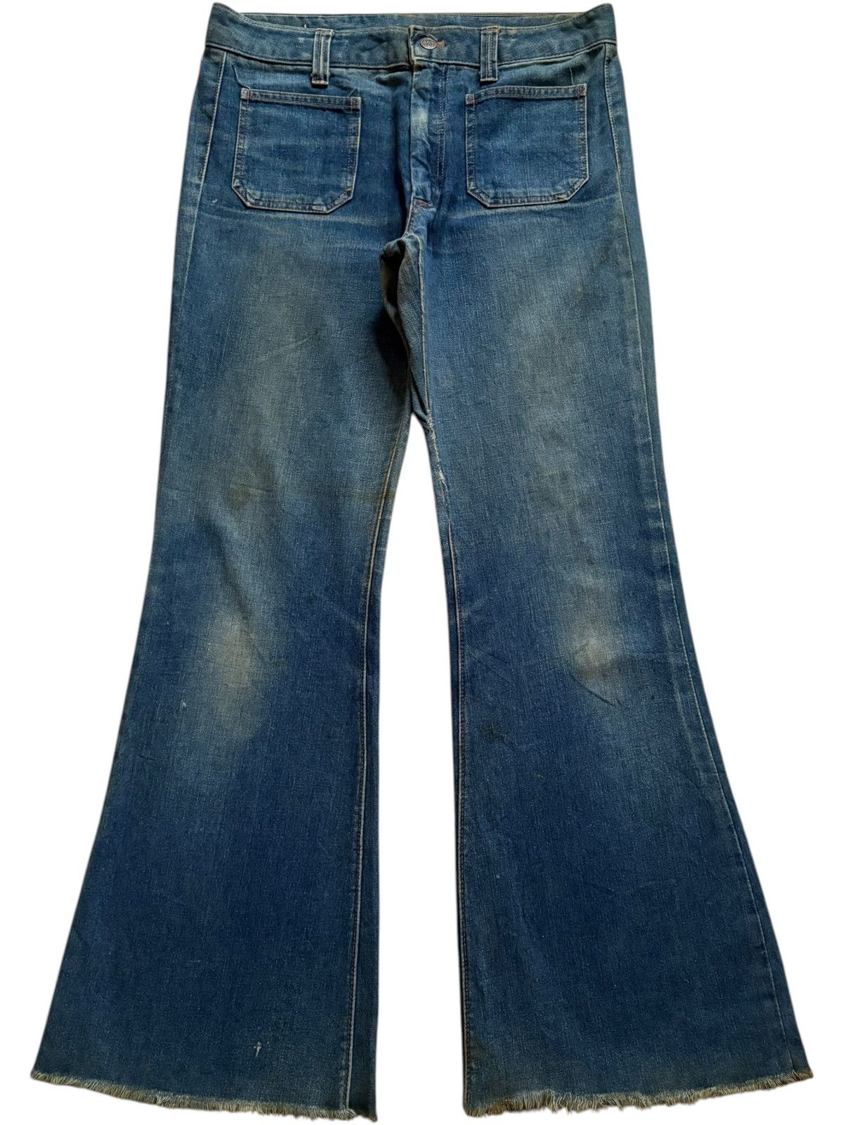 Japanese Brand Vintage Japanese Brand Mud Wash Bush Flare Jeans Size 32" / US 10 / IT 46 - 1 Thumbnail