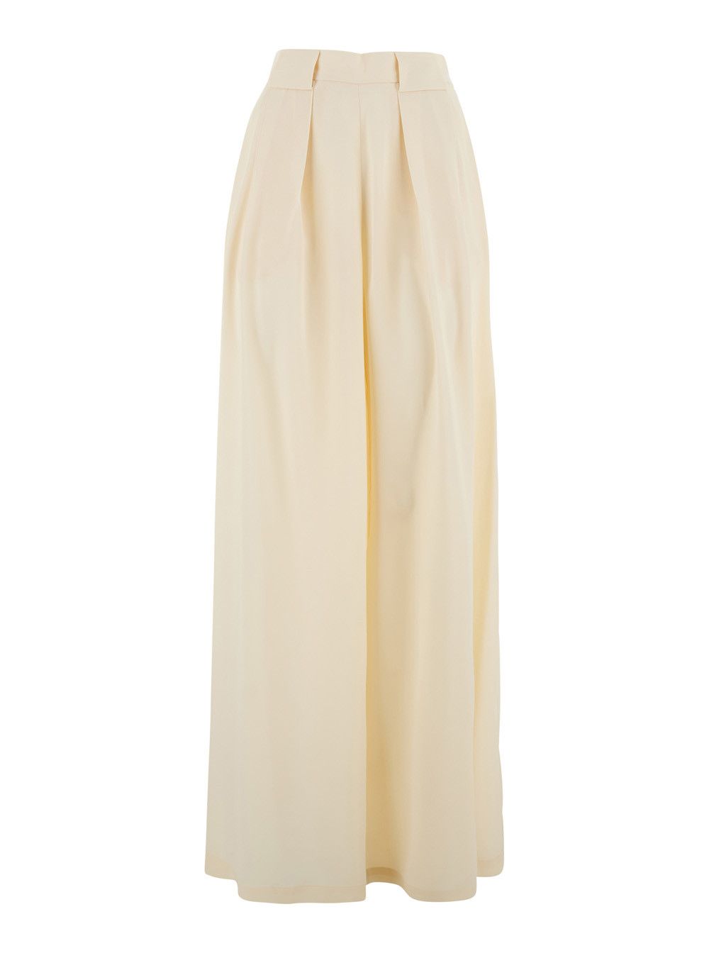Missoni ASPEN PANT - White high-waisted pants with front pockets - Acetate and Silk - Women Size 28" / US 6 / IT 42 - 1 Thumbnail