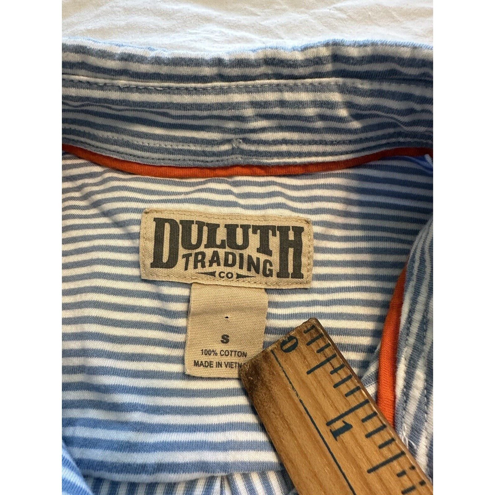 Duluth Trading Company Duluth Trading Button Flannel Shirt Blue/white Stripe Small Size US S / EU 44-46 / 1 - 5 Thumbnail