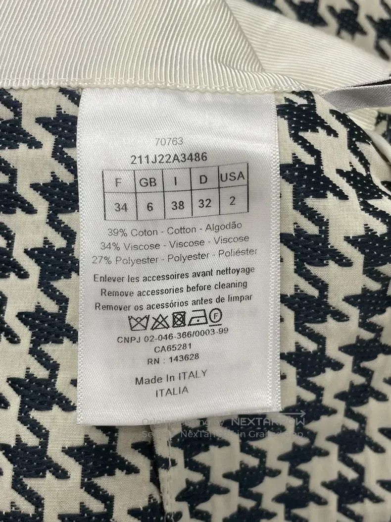 Dior Dior Blue and white checkered skirt Size 42" / US 20 - 5 Thumbnail