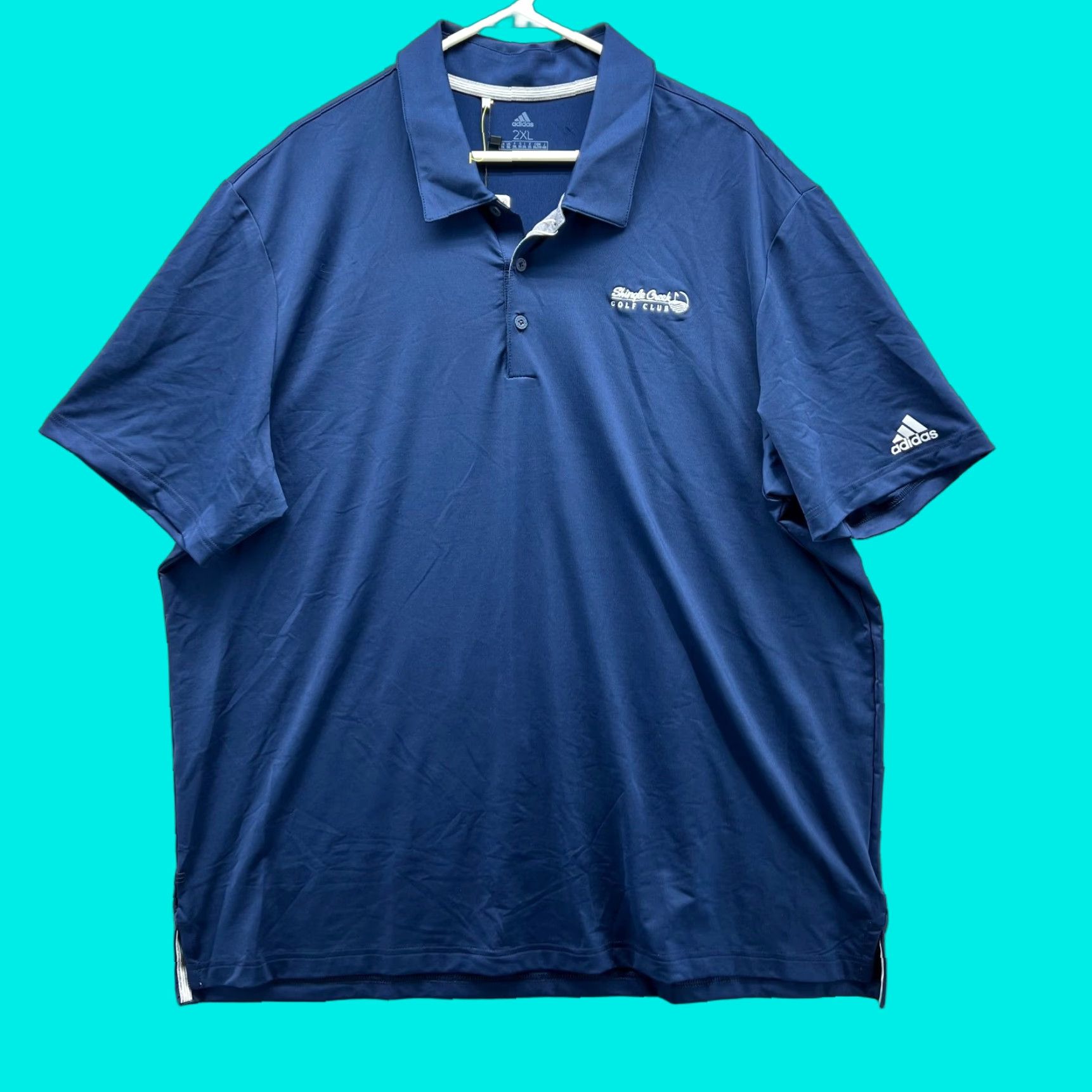 Adidas Adidas Polo Shirt Men 2XL Blue Polo Shirt Polo Shirt Short Sleeve Casual Golf Blue 2XL Mens Size US XXL / EU 58 / 5 - 1 Thumbnail