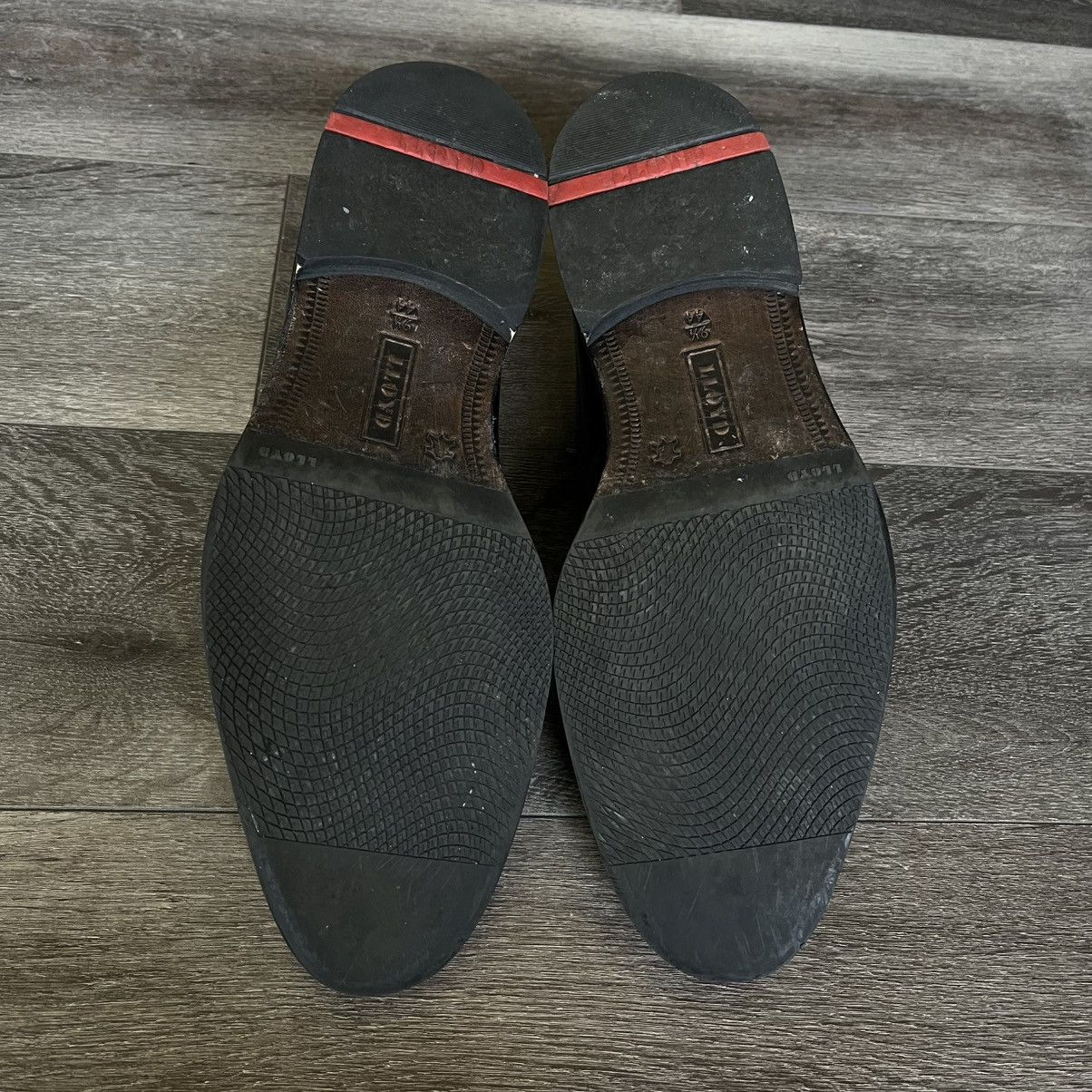 Designer × LLOYD × Vintage Vintage Larson by Lloyd Wing Tip Black Leather Loafers Shoes Size US 10.5 / EU 43-44 - 4 Thumbnail