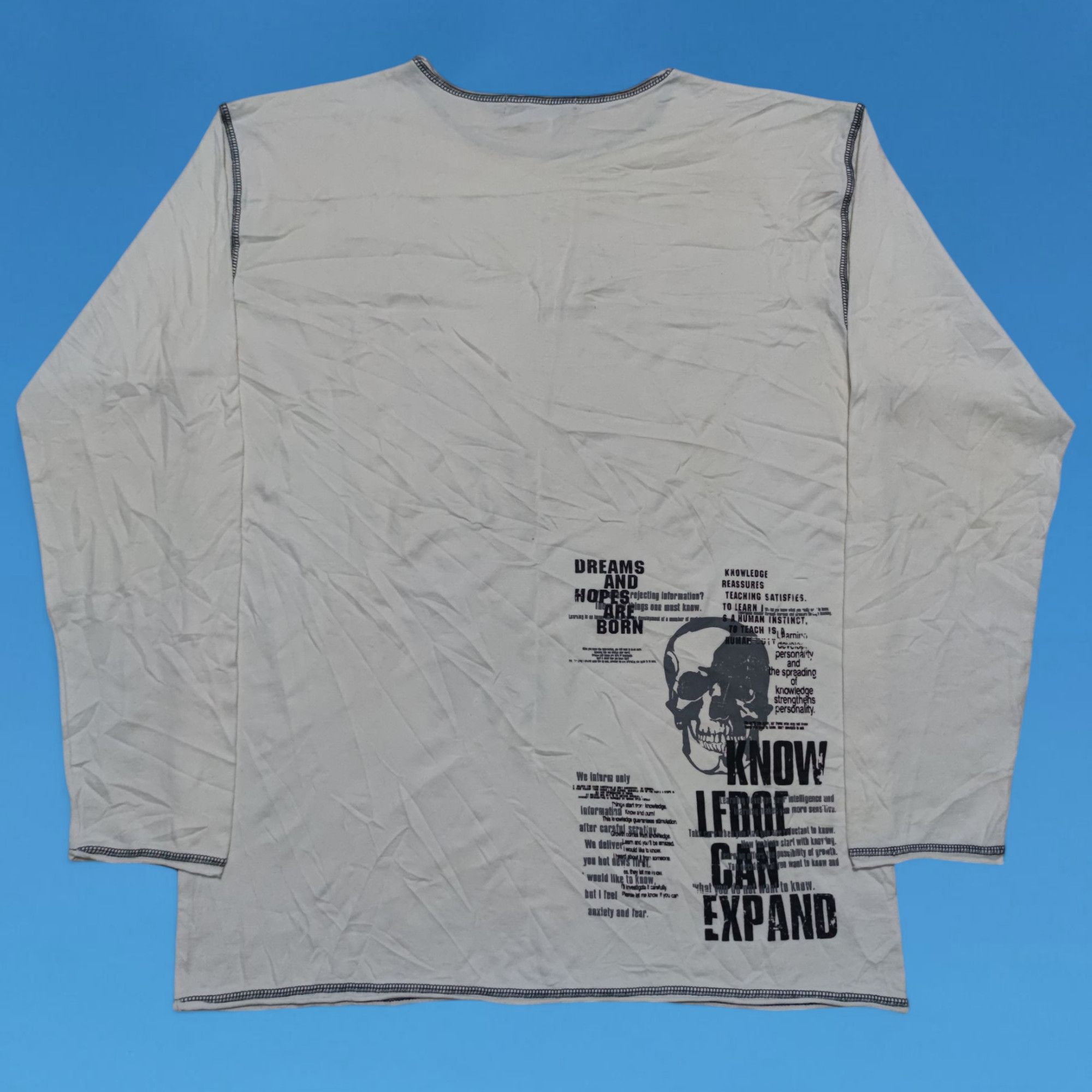 Japanese Brand Japanese Brand Dangerous Warning Poem Long Sleeve T Shirt Size US L / EU 52-54 / 3 - 2 Thumbnail