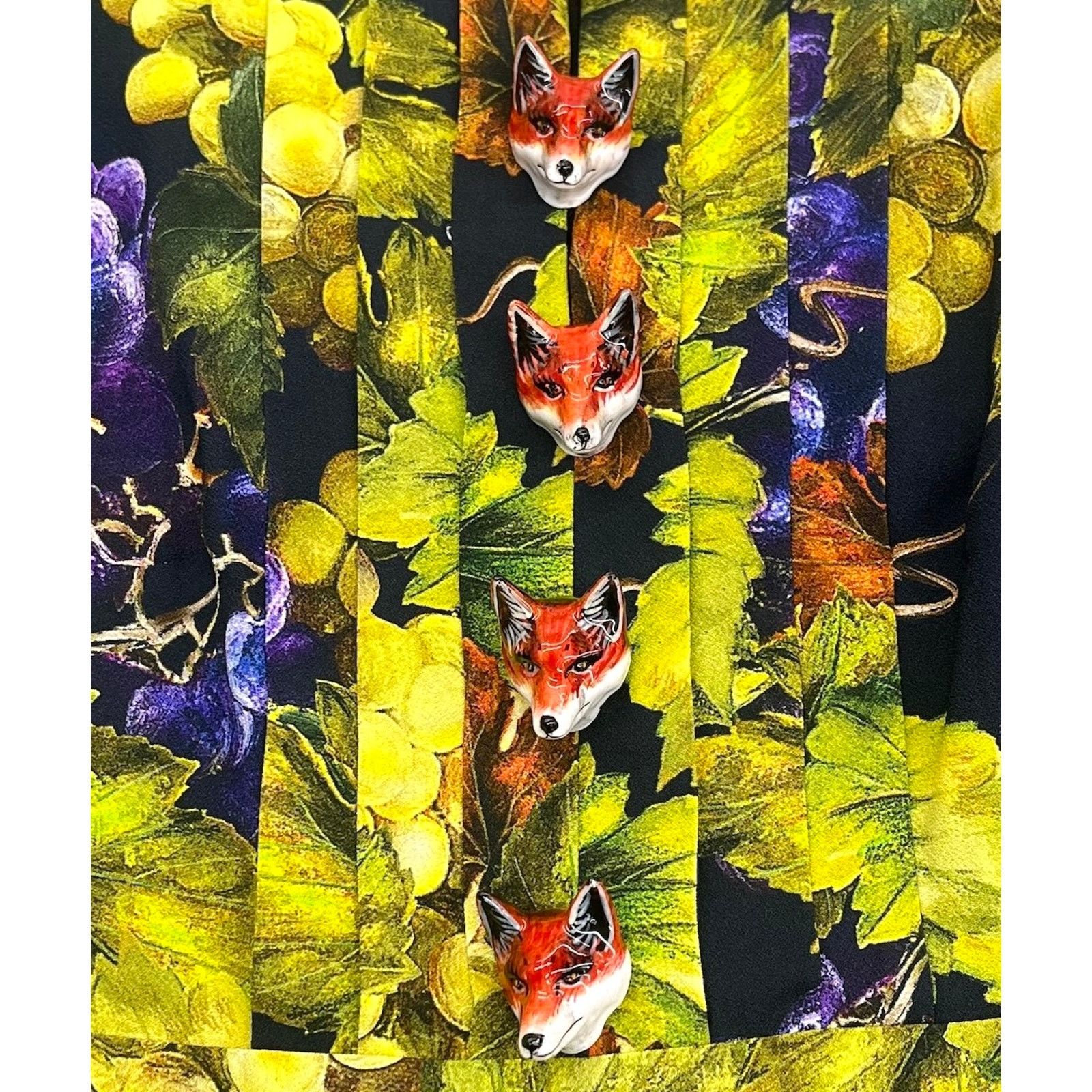 Dolce & Gabbana Dolce & Gabbana Grape Print Embellished Dress Yellow IT 42 Size M / US 6-8 / IT 42-44 - 6 Thumbnail