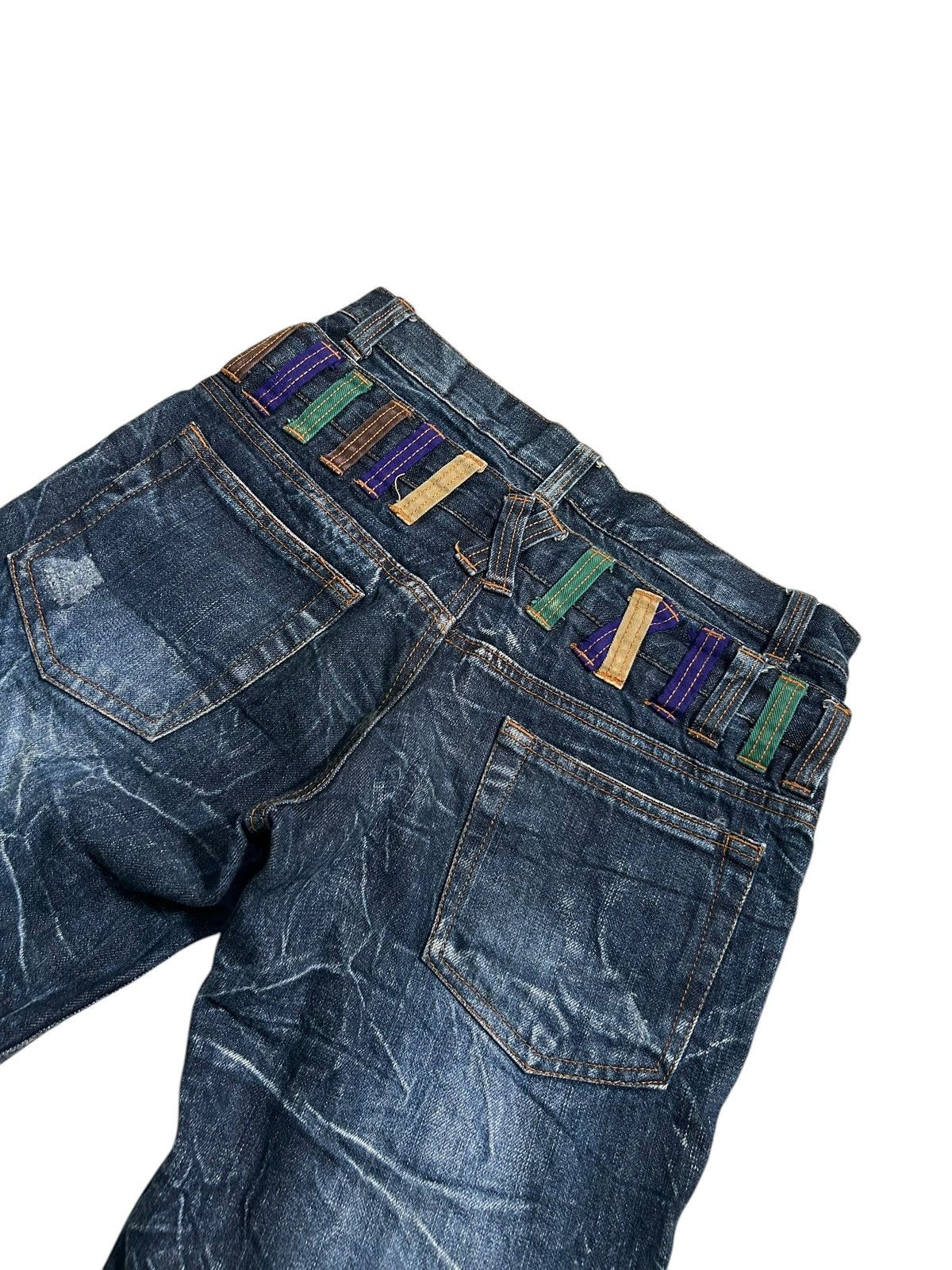 Japanese Brand × Kapital × Vintage Nylaus Double Waist Japanese Punk Denim Jeans Size US 30 / EU 46 - 9 Thumbnail